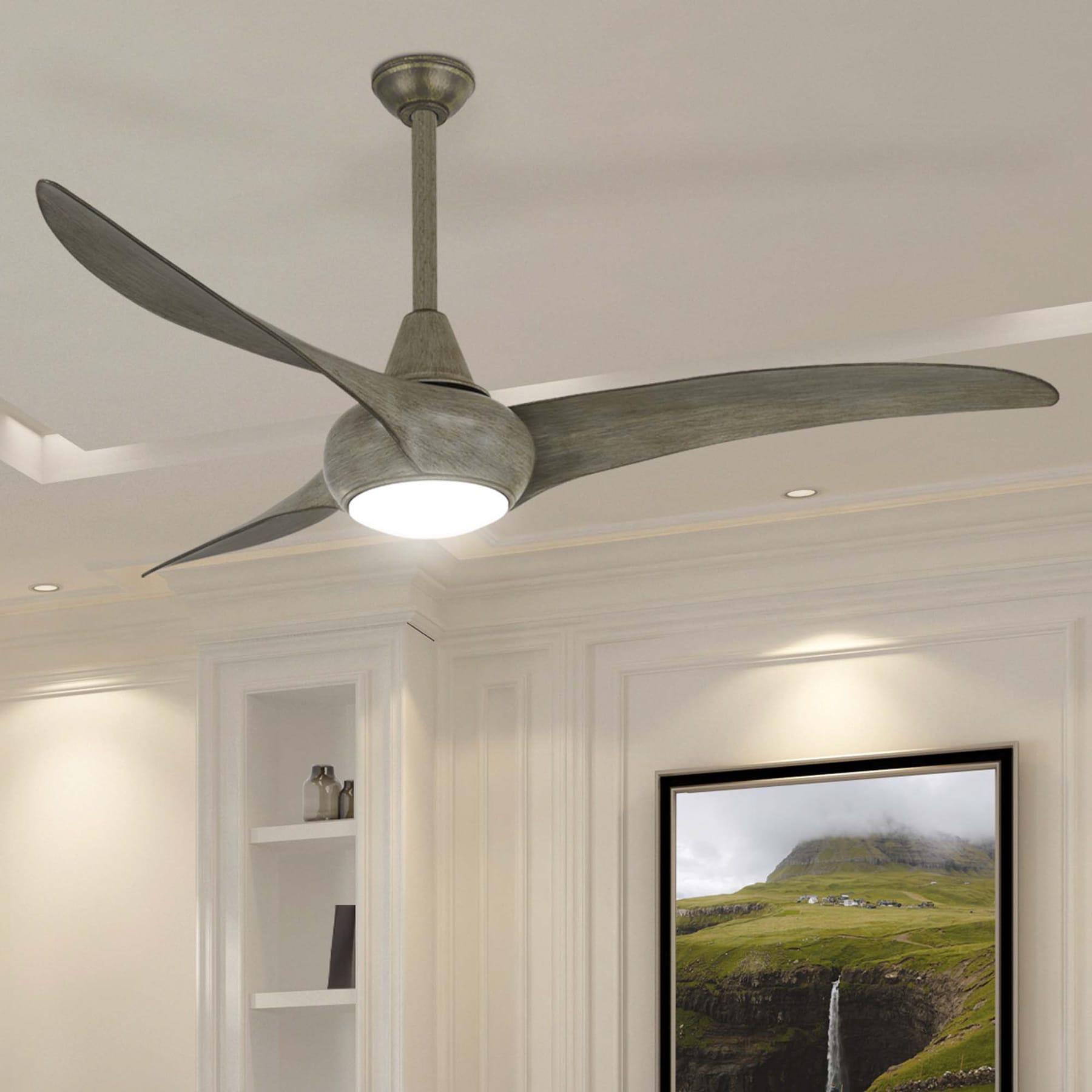 52" 3 - Blade LED Propeller Ceiling Fan with Remote Control and Light Kit Included