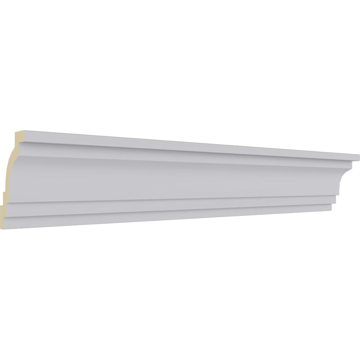 3"H x 2"P x 3 5/8"F x 94 1/2"L Traditional Smooth Crown Moulding