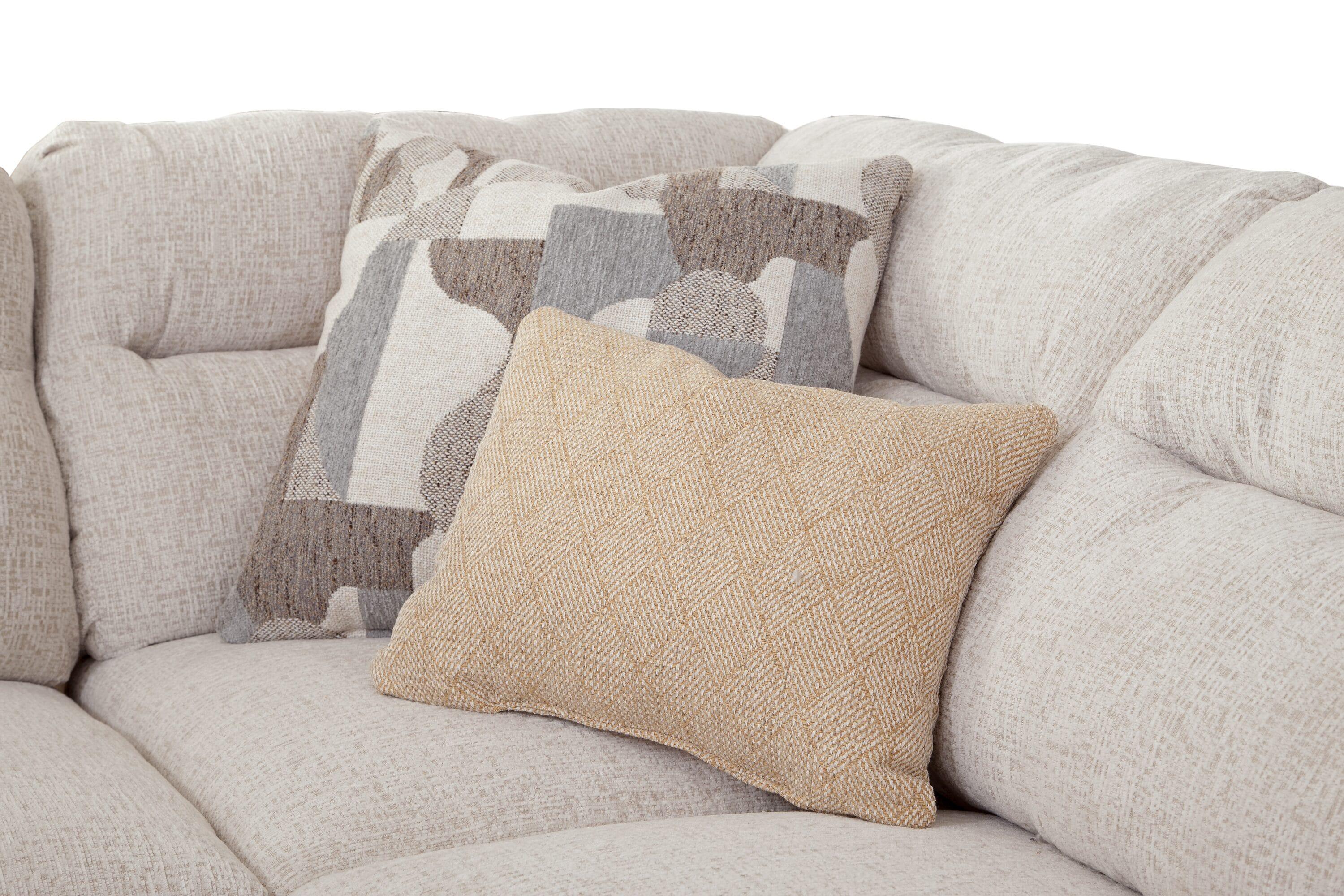 American Furniture Classics Cabral Slate L Shaped Sectional with 4 Throw Pillows