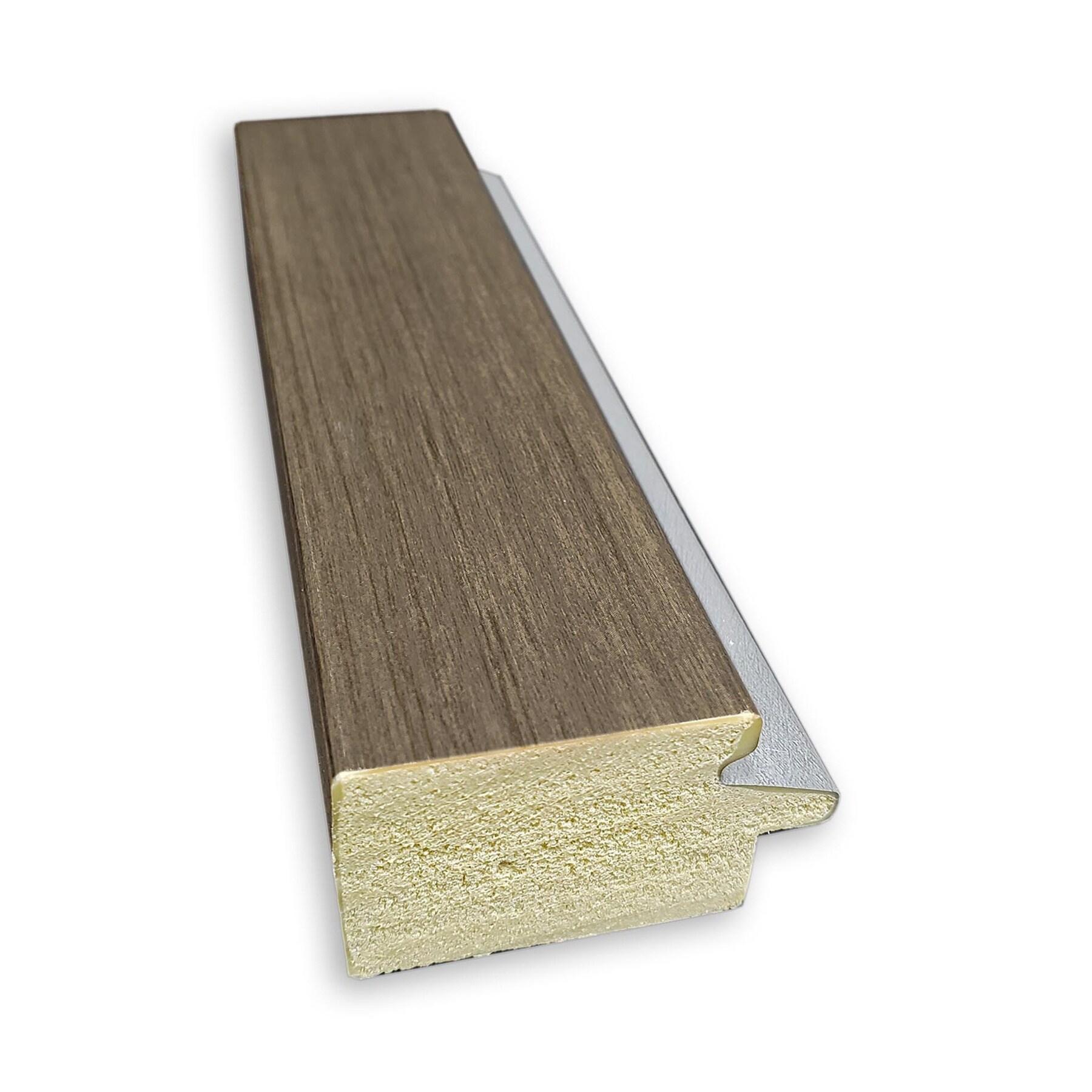 Amanti Art Beveled Bathroom Wall Mirror - Eva Narrow Frame Eva Brown Narrow Outer Size: 19 x 23 in Silver, Brown