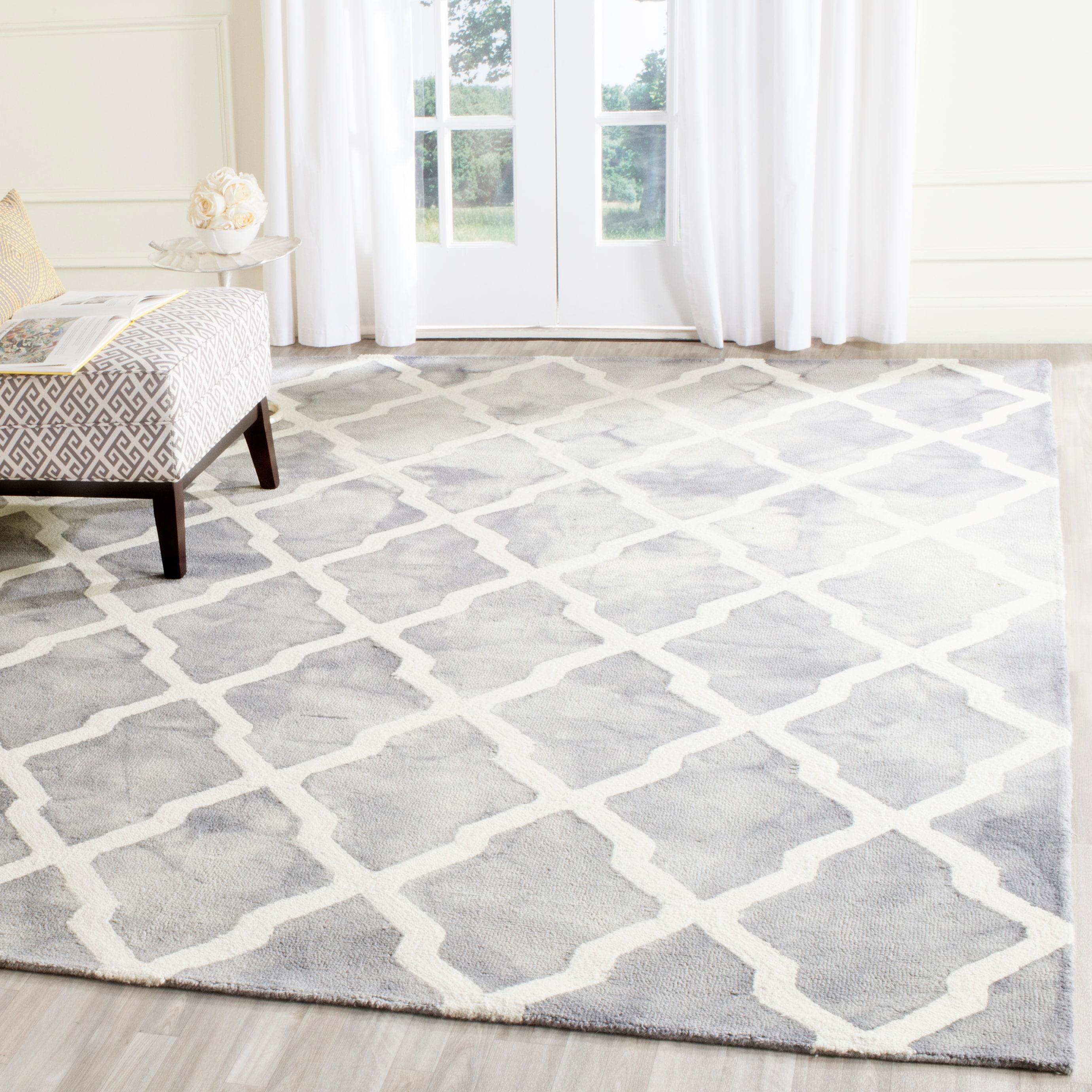 Dip Dye DDY540 Hand Tufted Indoor Area Rug - Grey/Ivory - 4'x6' - Safavieh
