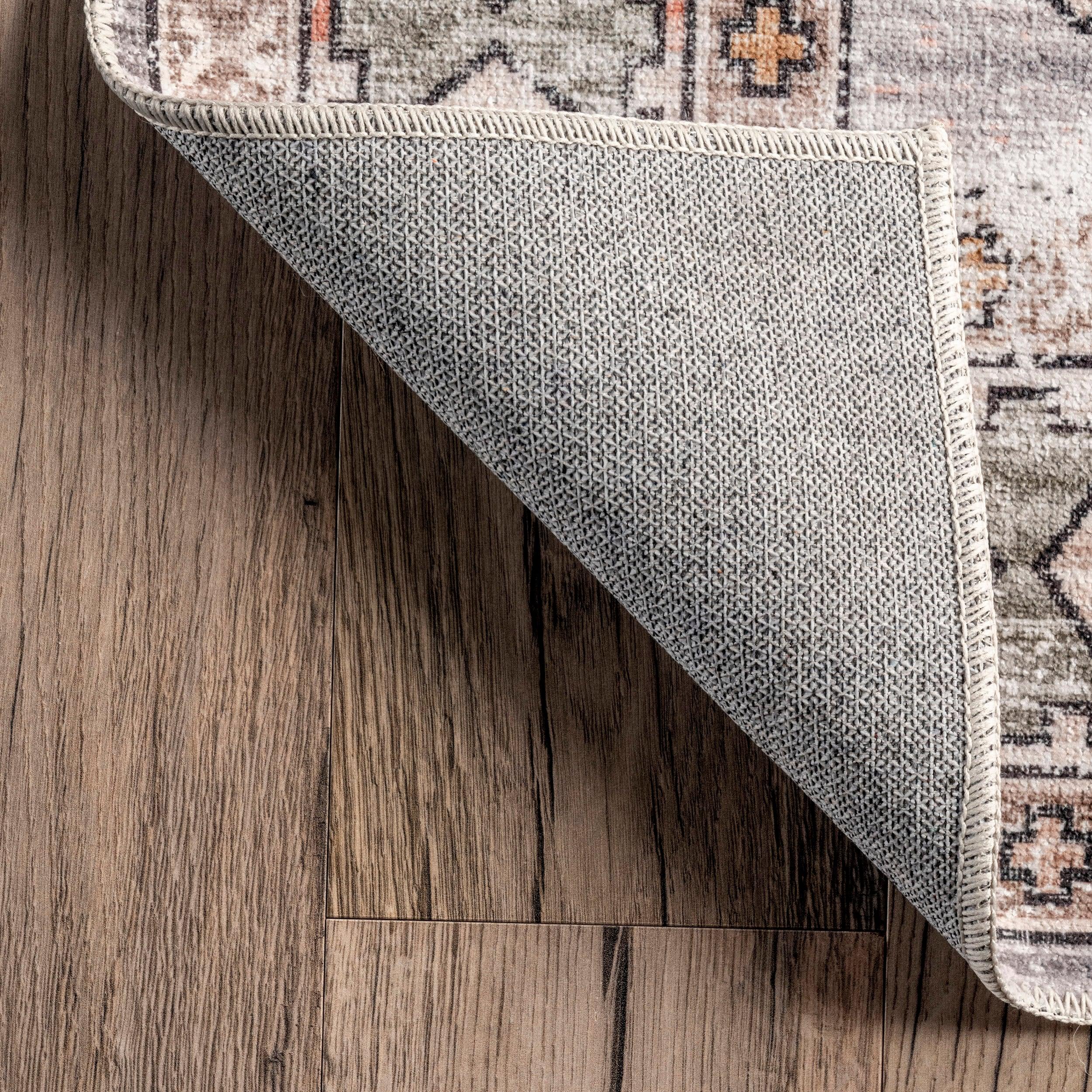 Nuloom Mae Motif Pet Friendly Machine Washable Area Rug, 4' x 6', Brick