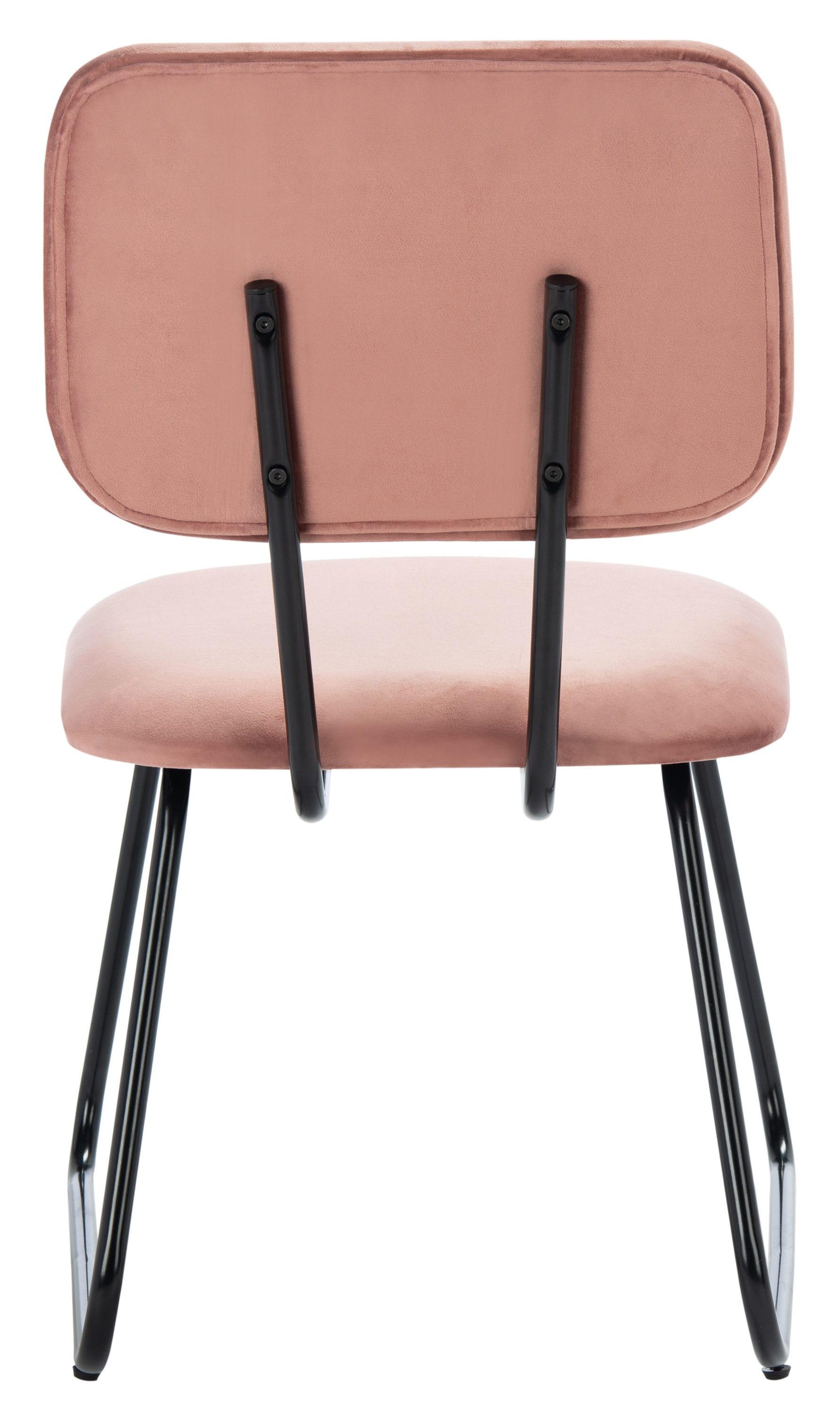 Chavelle Side Chair - ACH6205 - Set of 2 - Dusty Rose/Black - Safavieh