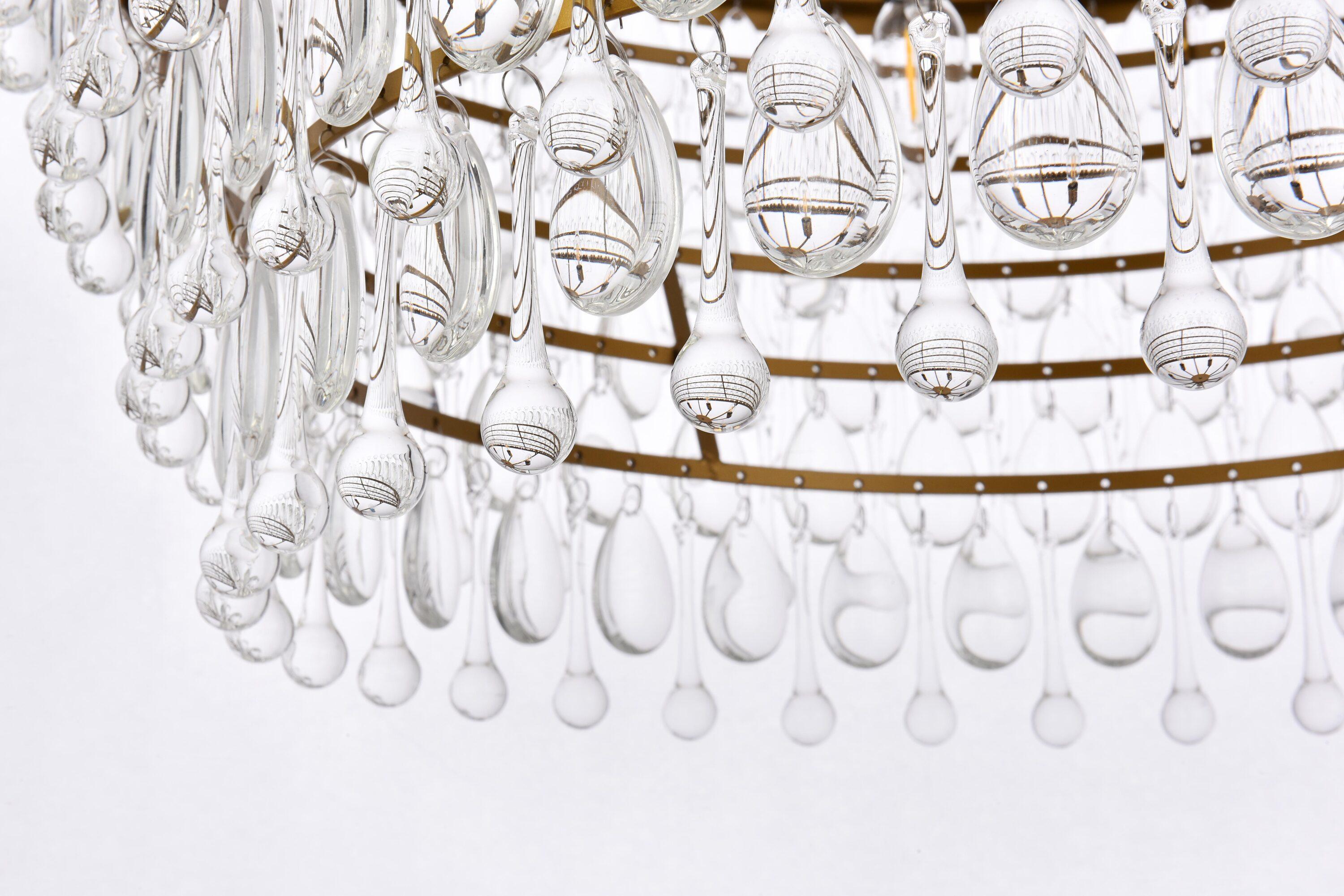 Elegant Lighting Nordic 6 - Light Chandelier in  Brass