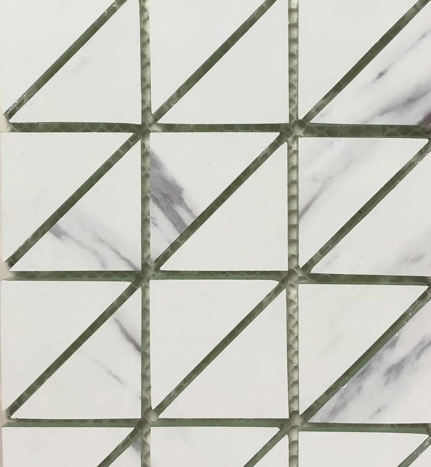Art Deco Triangle 0.75" x 0.75" Glass Mosaic Tile