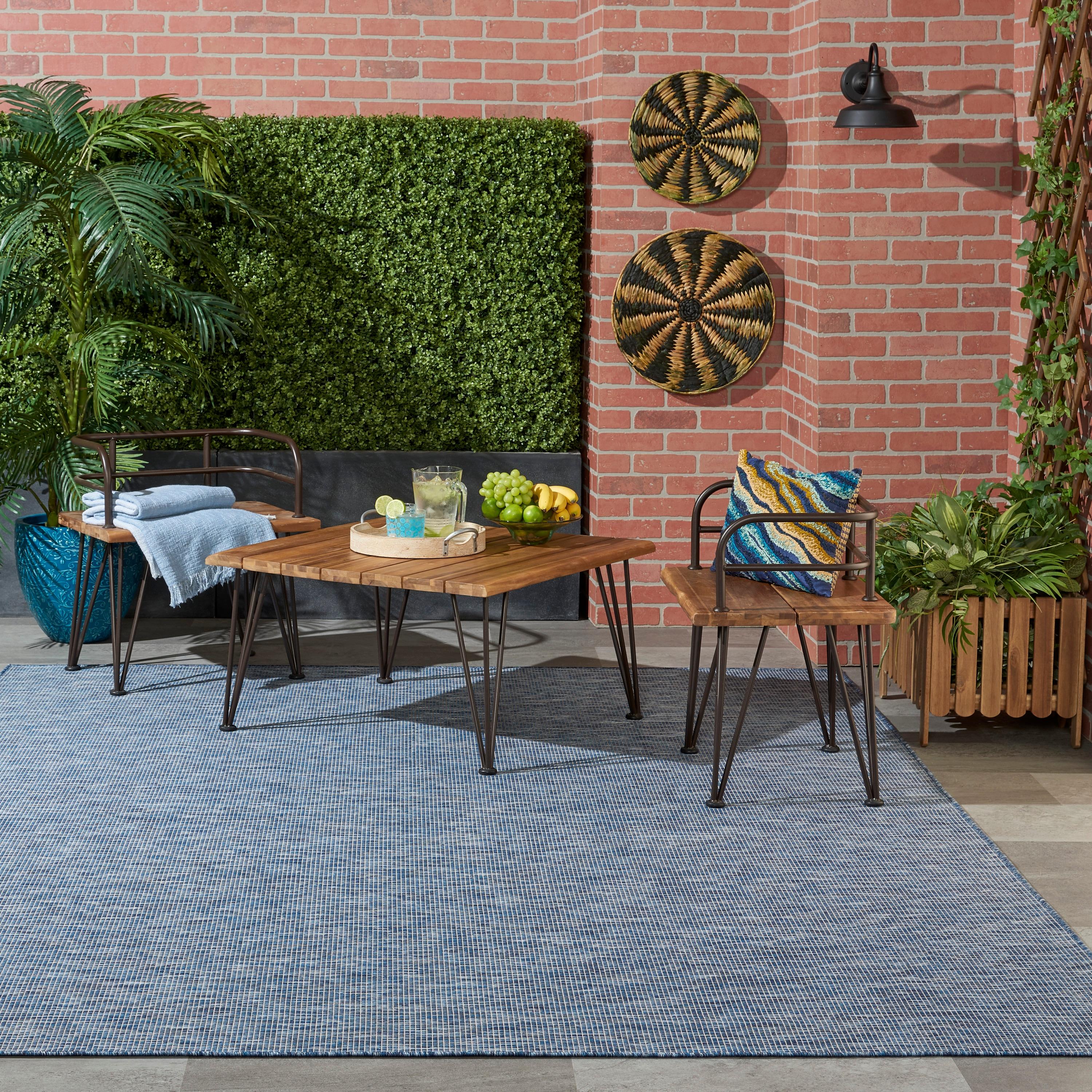 Nourison Positano POS01 Indoor/outdoor Area Rug - Navy Blue 8' x 10'