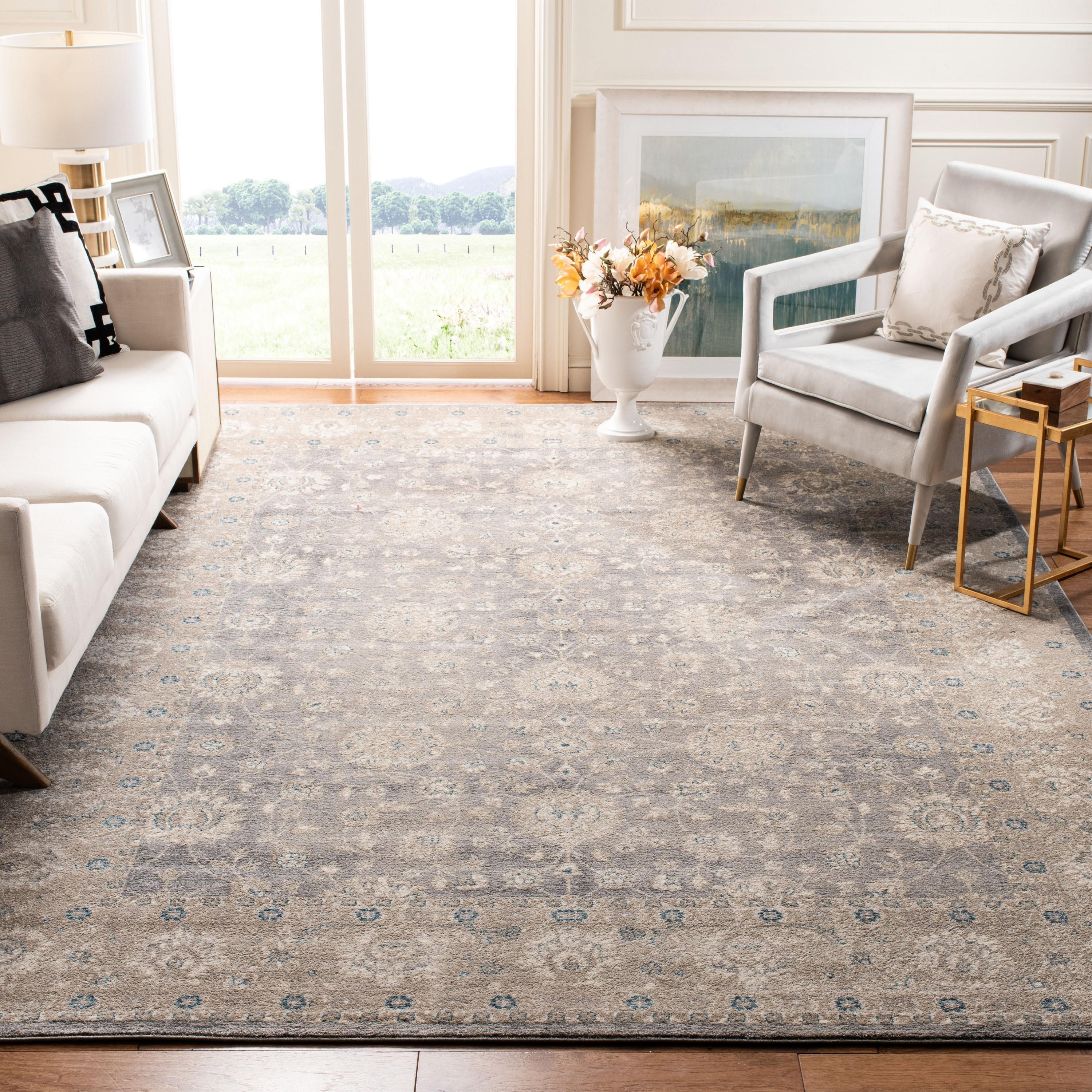 Sofia SOF330 Power Loomed Indoor Area Rug - Light Grey/Beige - 10'x14' - Safavieh.