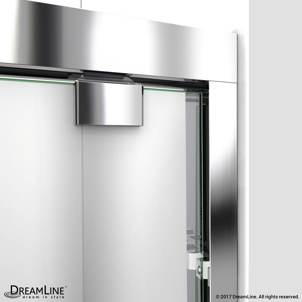 DreamLine 54" Frameless Clear Glass Sliding Shower Door with Chrome Hardware