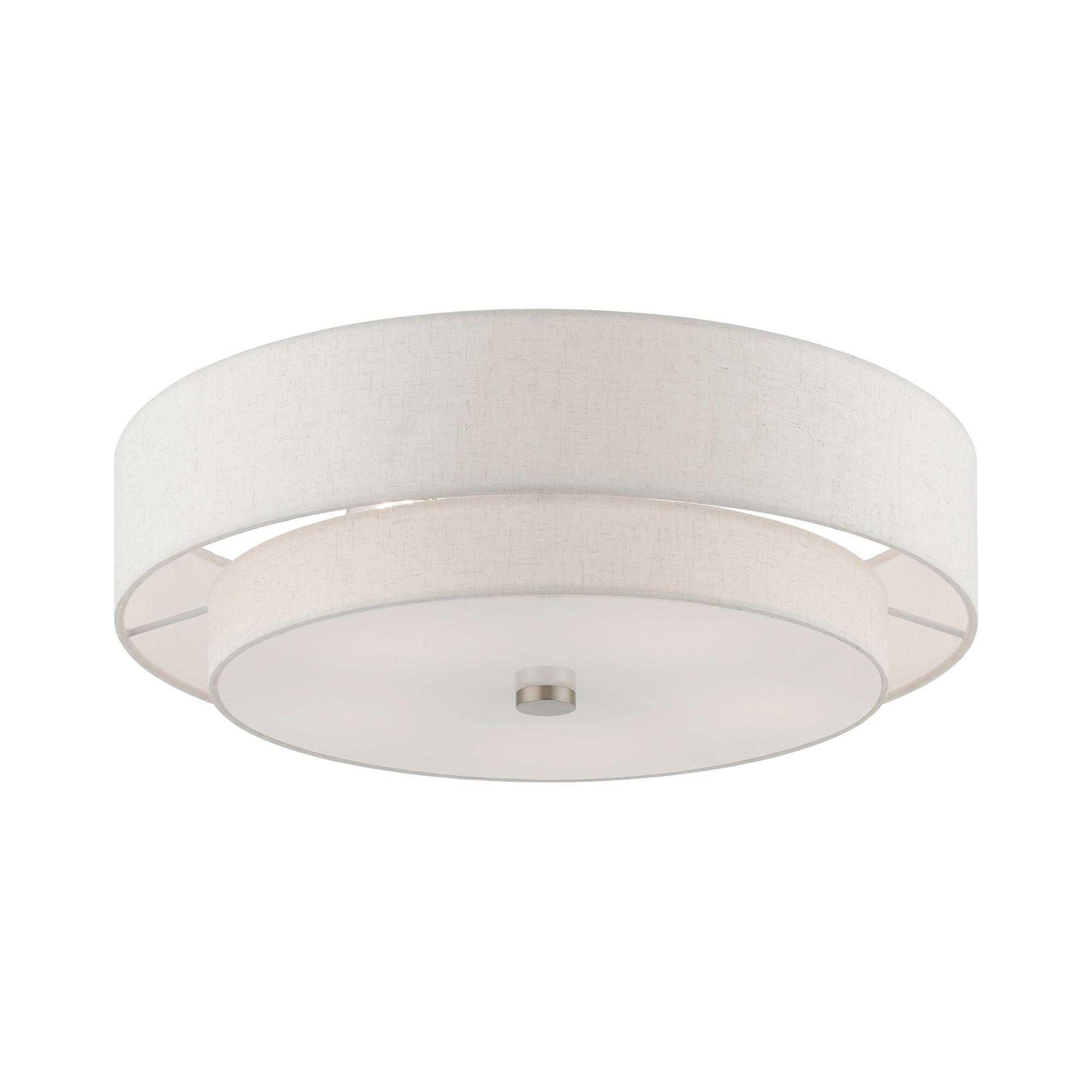 Livex Lighting Meridian 5 - Light Semi-Flush Mount in  Brushed Nickel
