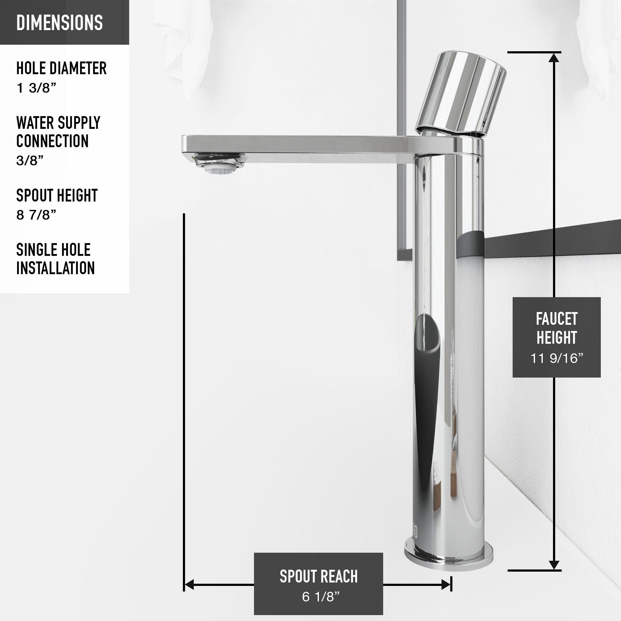 Gotham 12" H Single Handle Vessel Sink Bathroom Faucet