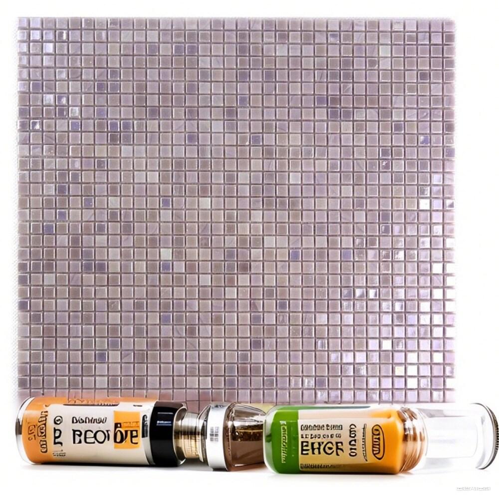 Galaxy 0.3125 in. x 0.3125 in. Iridescent Glass Pressed Edge Tiny Square Mosaic Wall Pool & Floor Tile