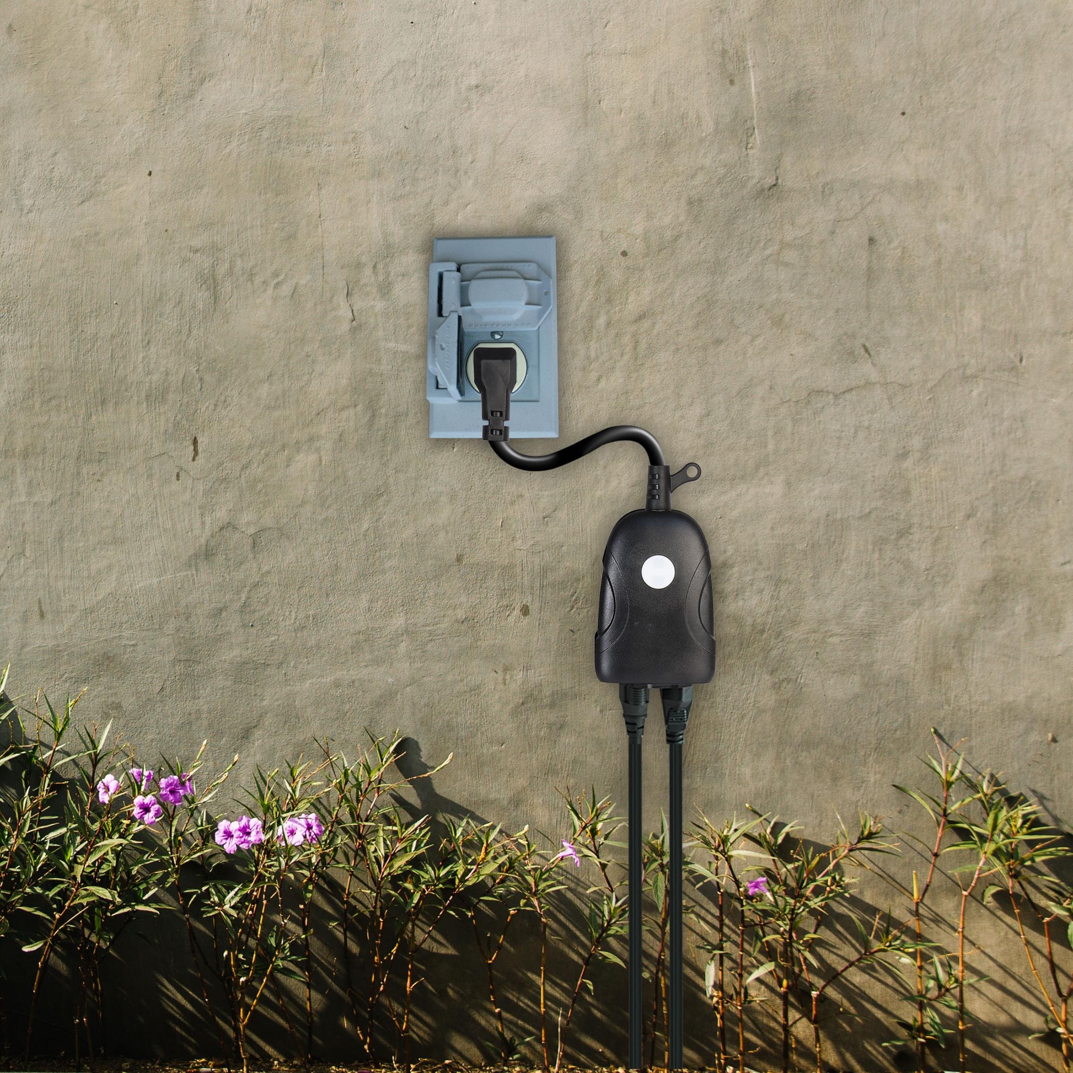 Feit Electric Commercial and Residential PVC Smart Dual Outlet Outdoor Plug w/Wifi 3R