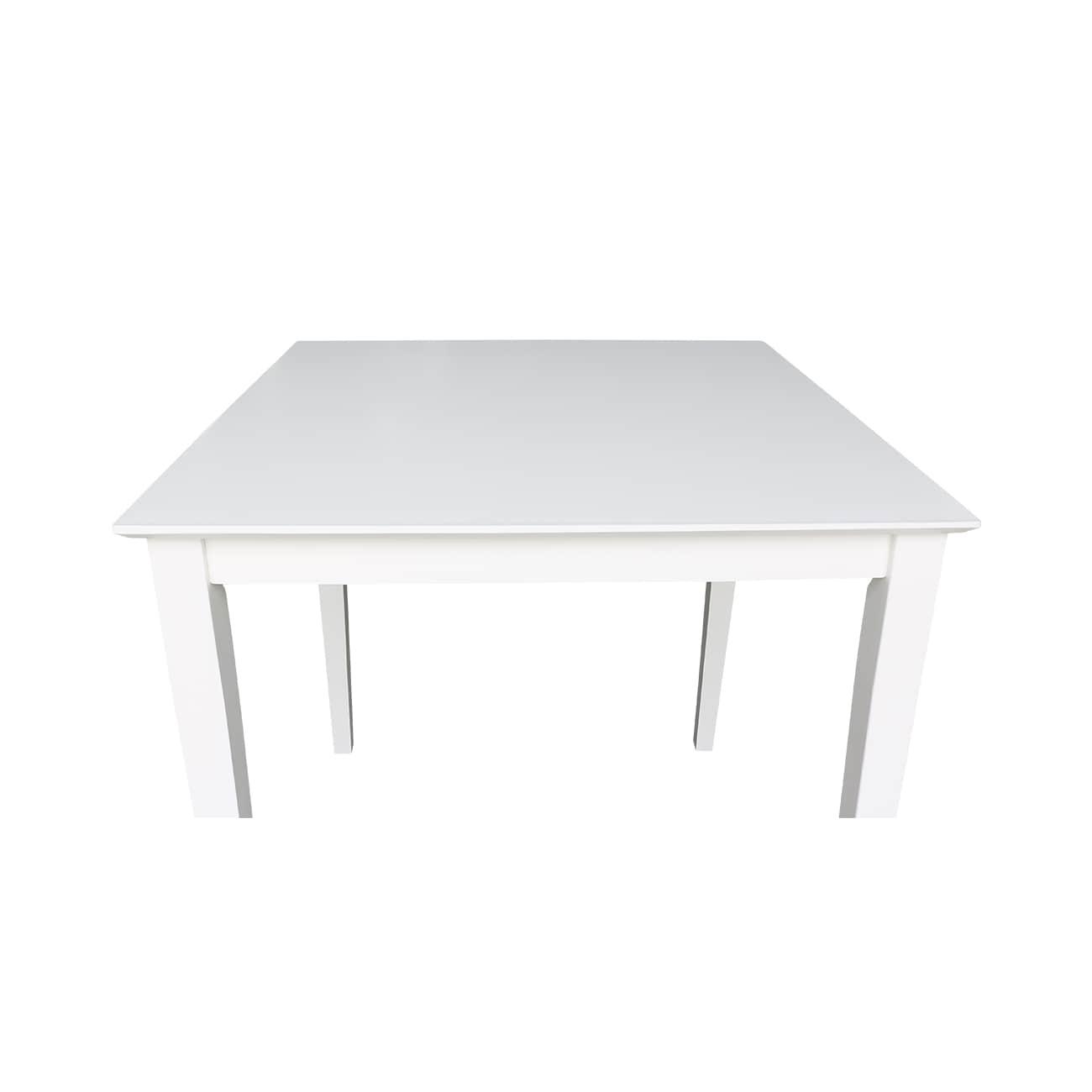 International Concepts Solid Wood 36" Square Counter Height Dining Table White: 4-Seat, Non-Extension, Wood Frame