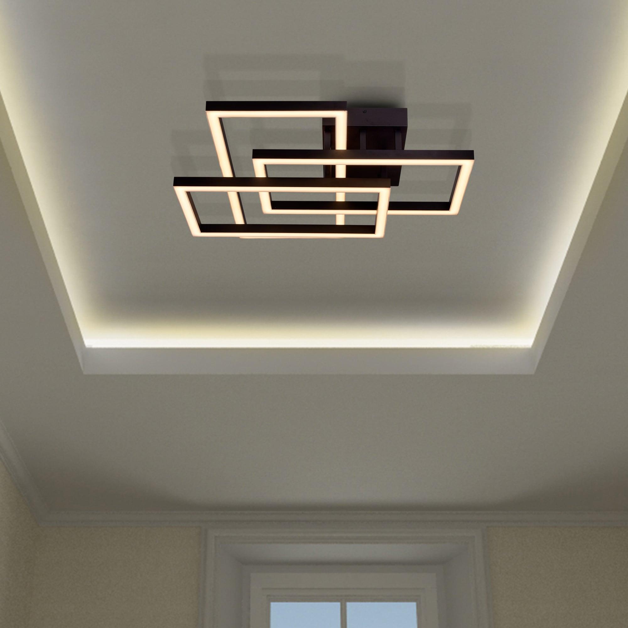 Radium 28-in Integrated LED Rectangular ETL Certified Semi Flush Ceiling Light