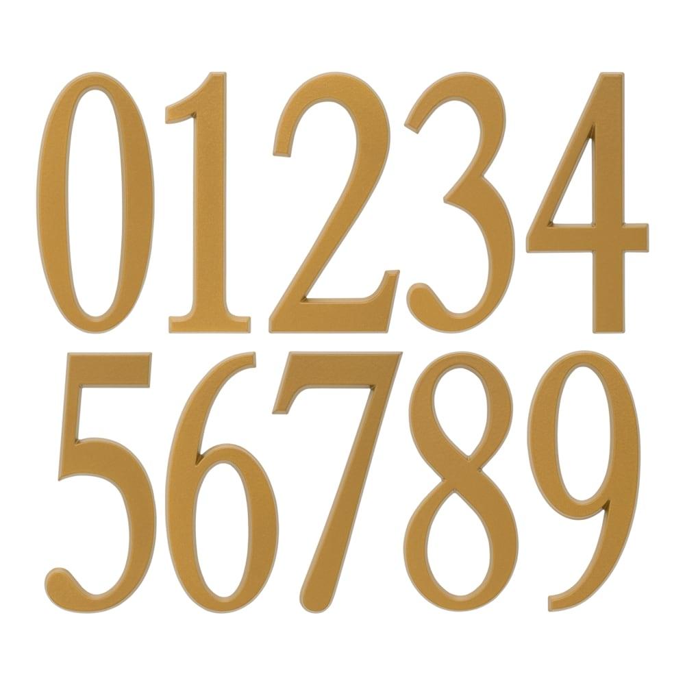 Satin Brass Die Cast Metal House Number 8 Sticker