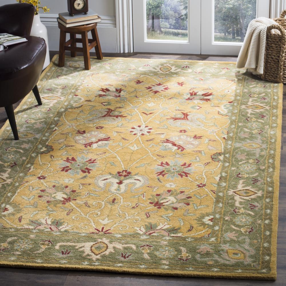 Antiquity AT21 Hand Tufted Indoor Area Rug - Gold - 5'x8' - Safavieh