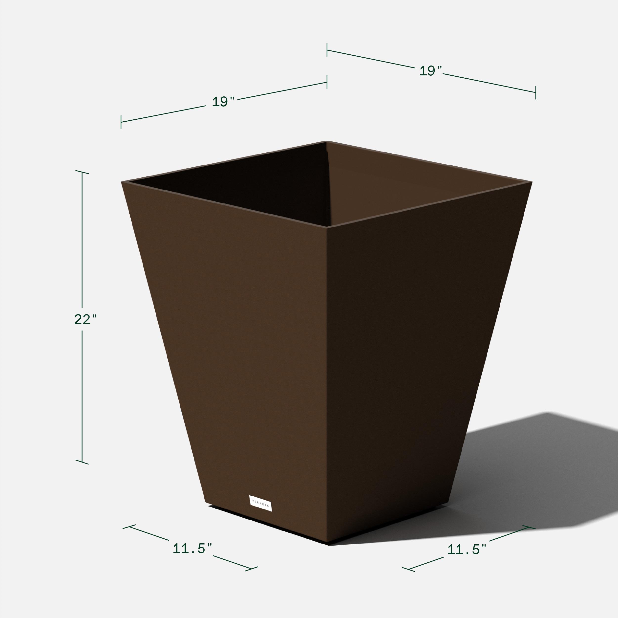 Veradek Pure Series Nobleton 22" Planter (Espresso, 22 inch)