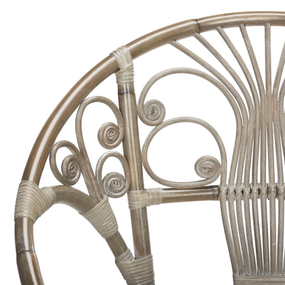 Carlson Accent Chair - WIK6505A - Grey White Wash/Black - Safavieh