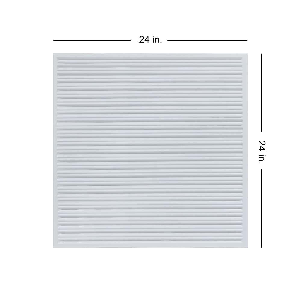 Economy Modern Lines Drop-In PVC Ceiling Tile (Set of 10)