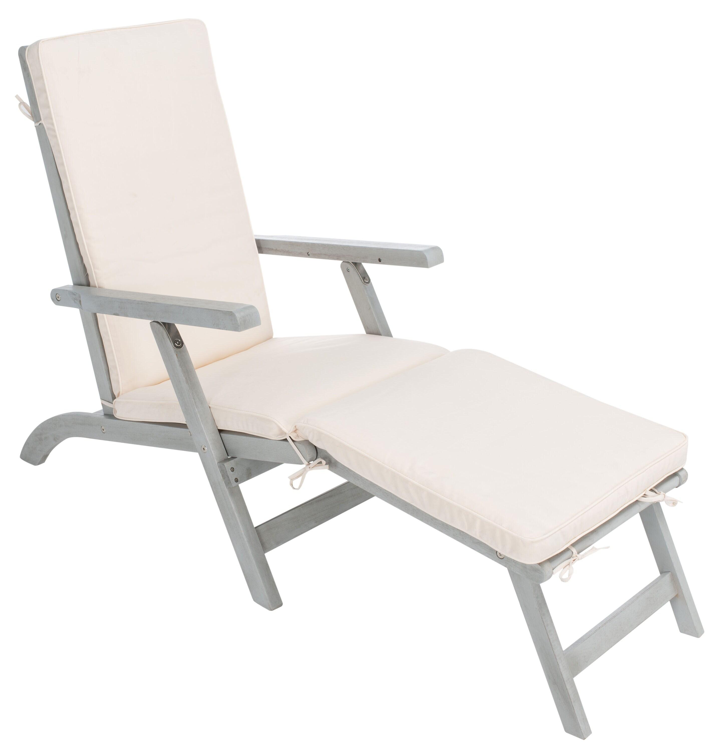 Palmdale Lounge Chair - Outdoor - PAT7015 - Grey/Beige -Safavieh