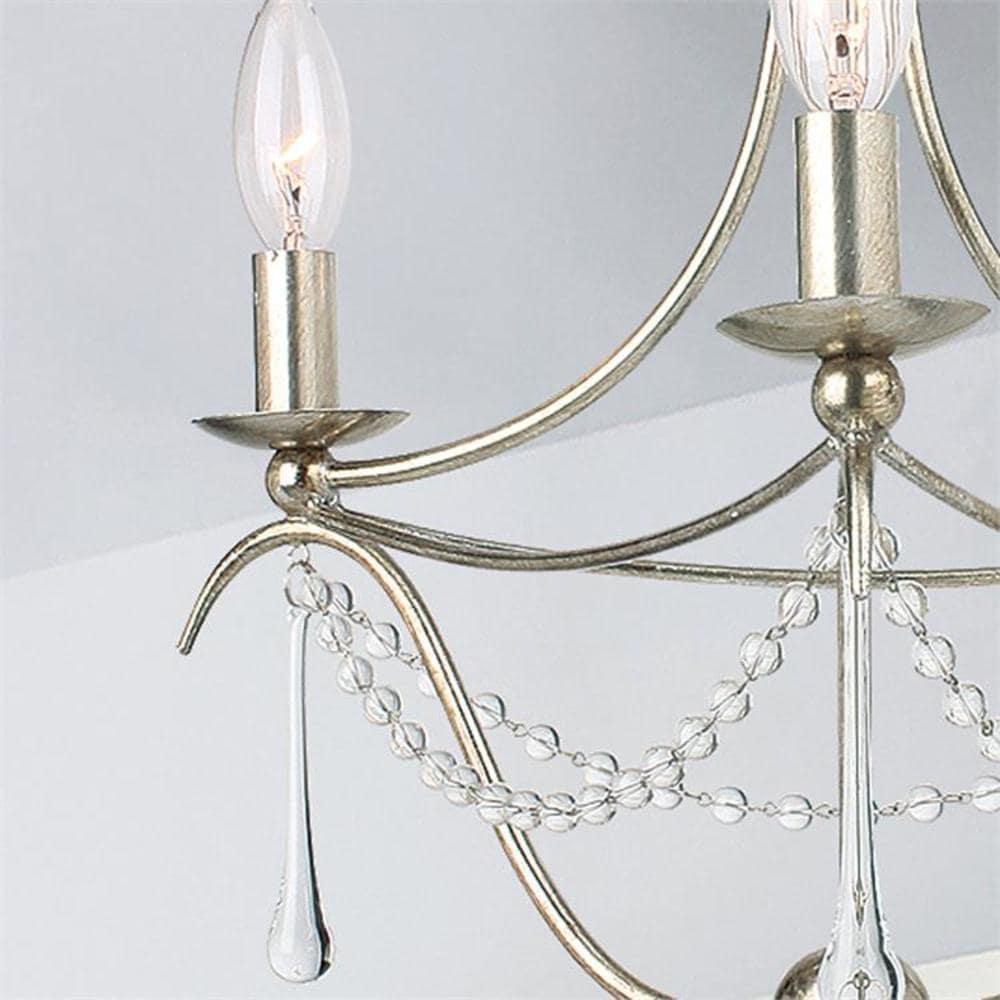 Crystorama Lighting Metro 3 - Light Chandelier in  Antique Silver
