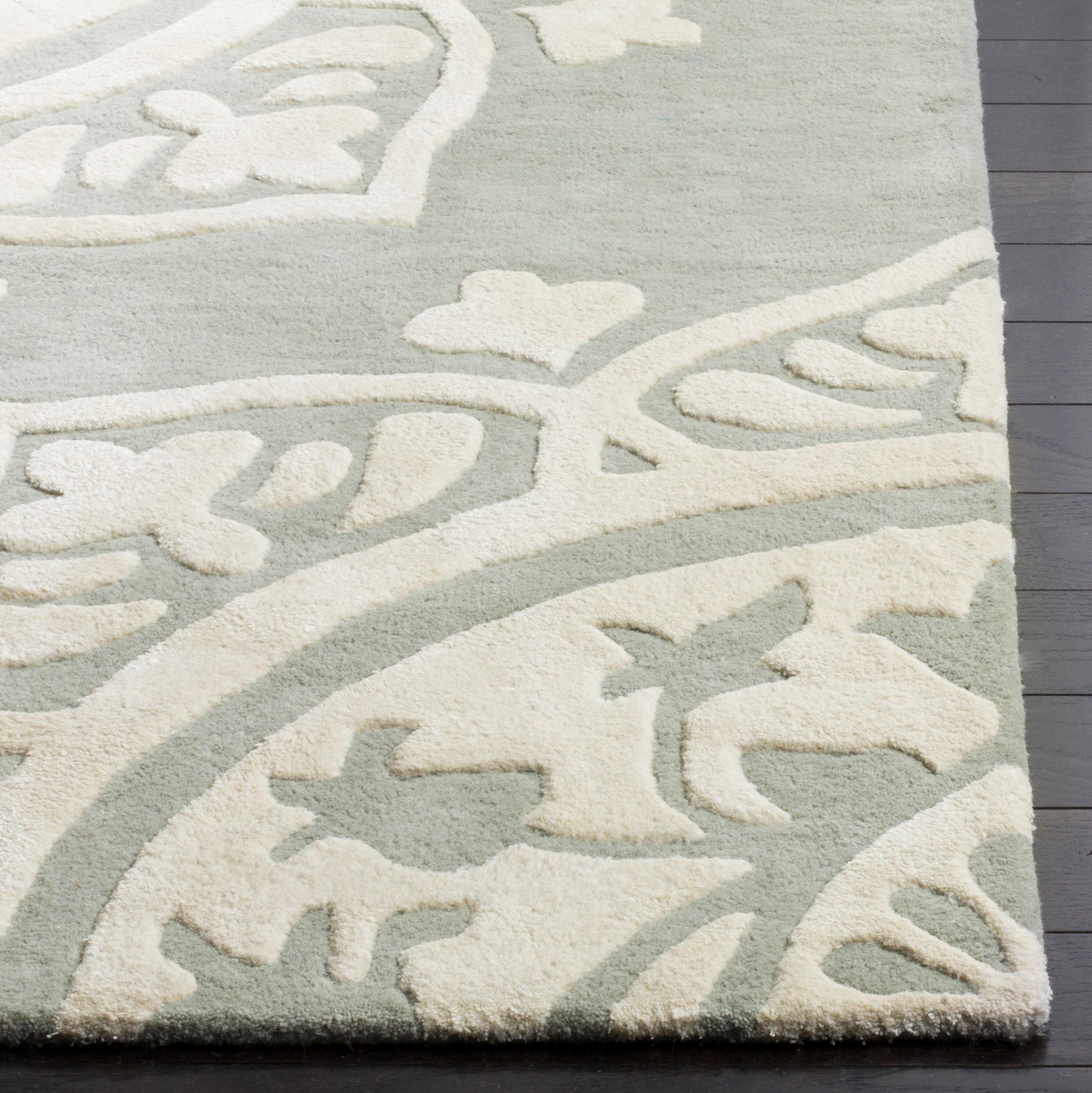 Bella BEL136 Hand Tufted Accent Rug Grey / Ivory 2'-6" X 4' - Safavieh.