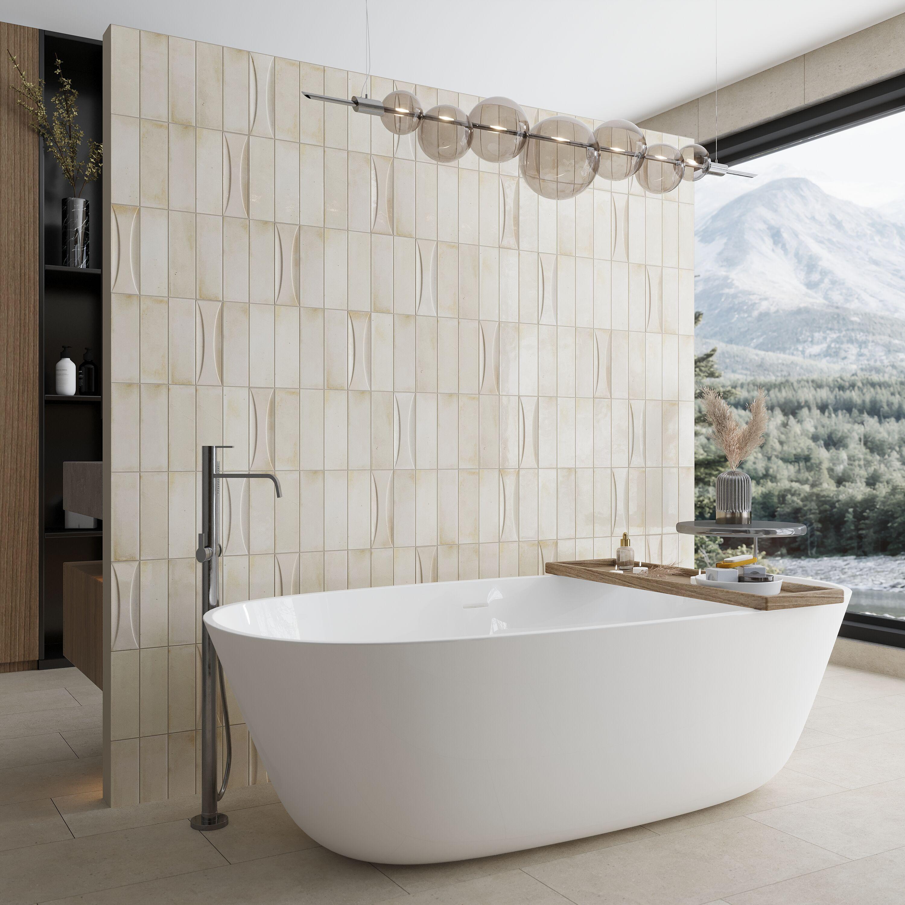 Apollo Tile Antiek 3.94 in. x 3.94 in. Glossy Ceramic Square Deco Wall Tile (6.68 sq. ft./case) (60-pack)