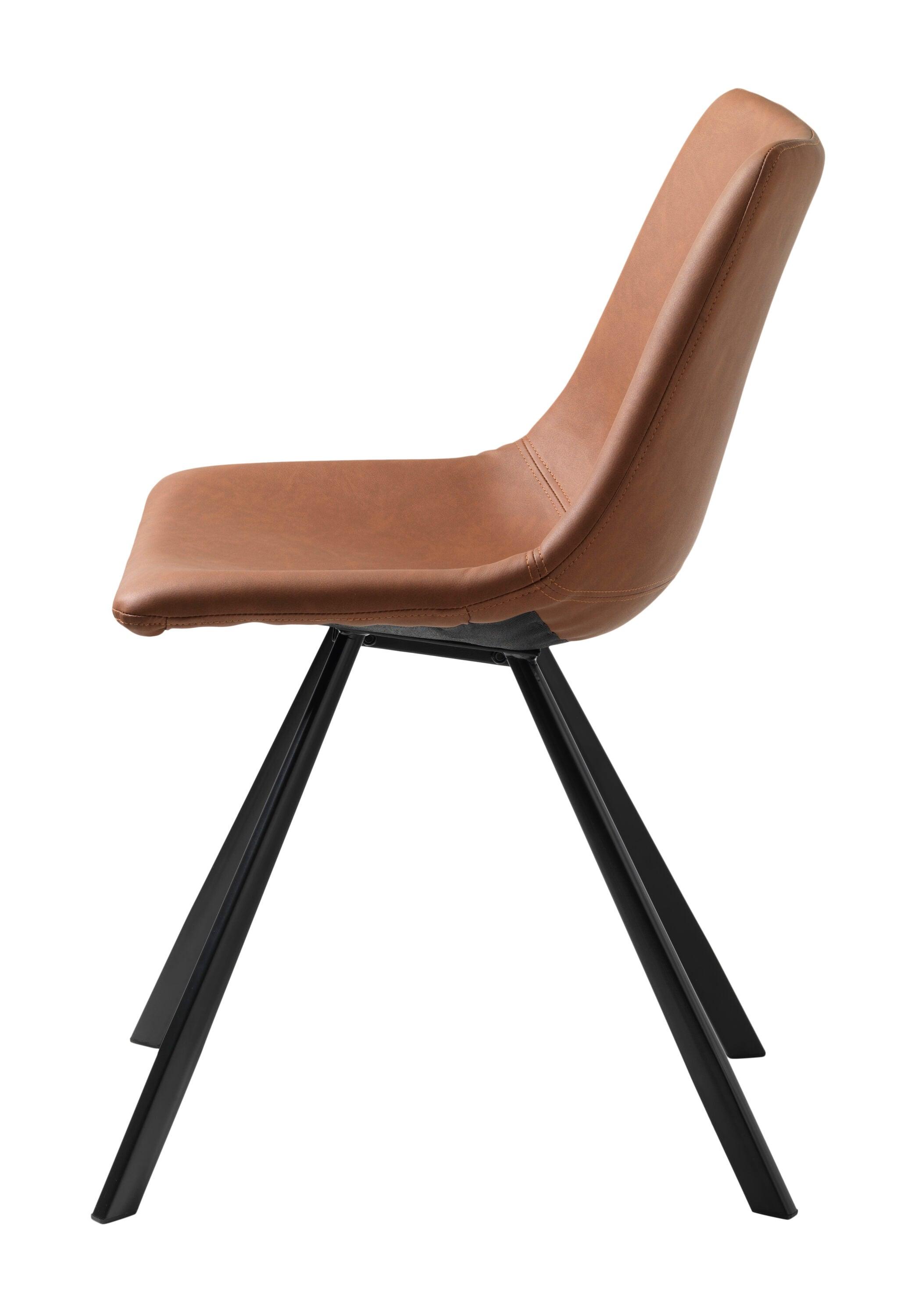 Unique Furniture 18.5''H Polyurethane Upholstered Dining Chair in Tan (Set of 2)
