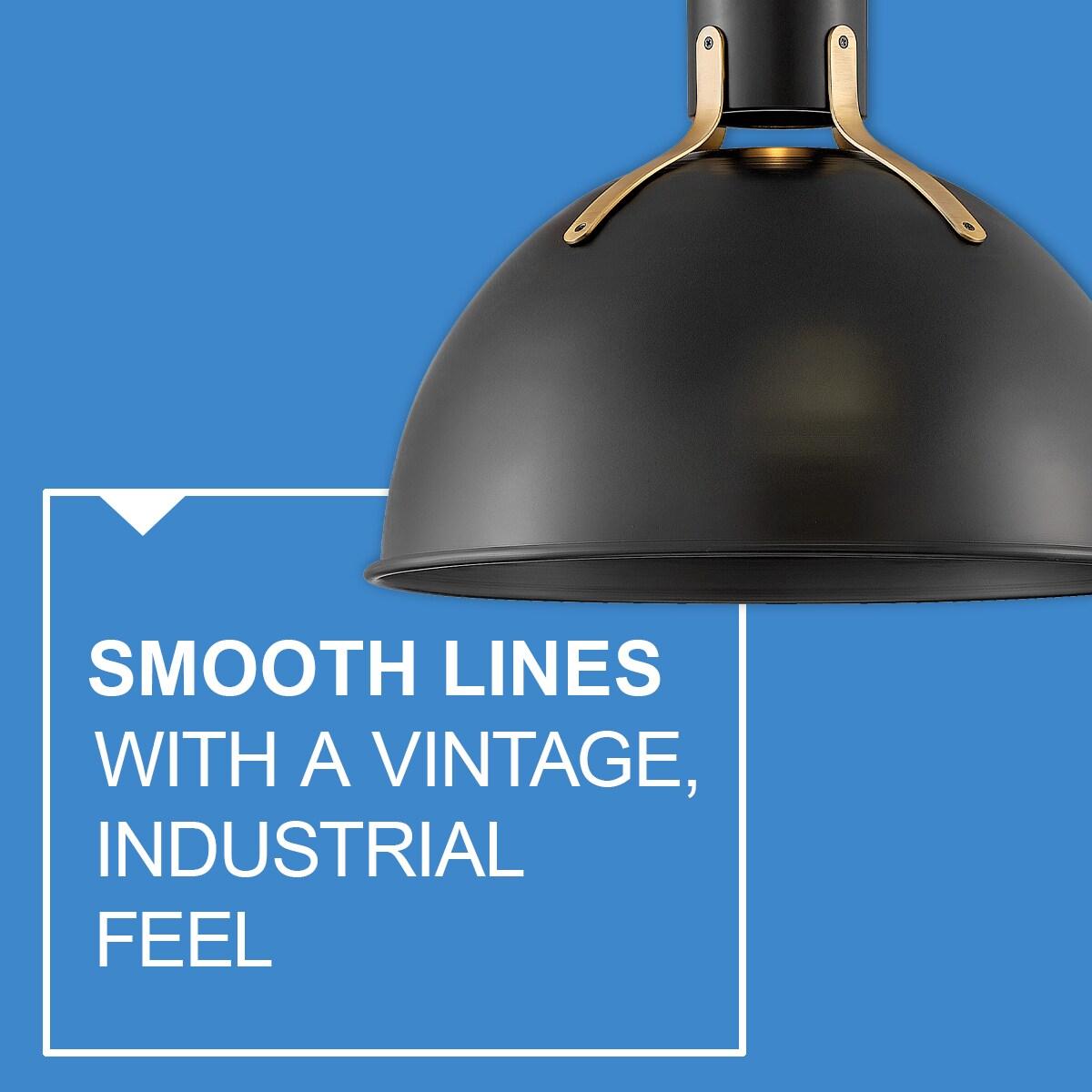 6.5W 1 Led Medium Pendant In Industrial-Scandinavian Style 20 Inches Wide By 17 Inches High-Satin Black Finish Hinkley Lighting 3483Sk