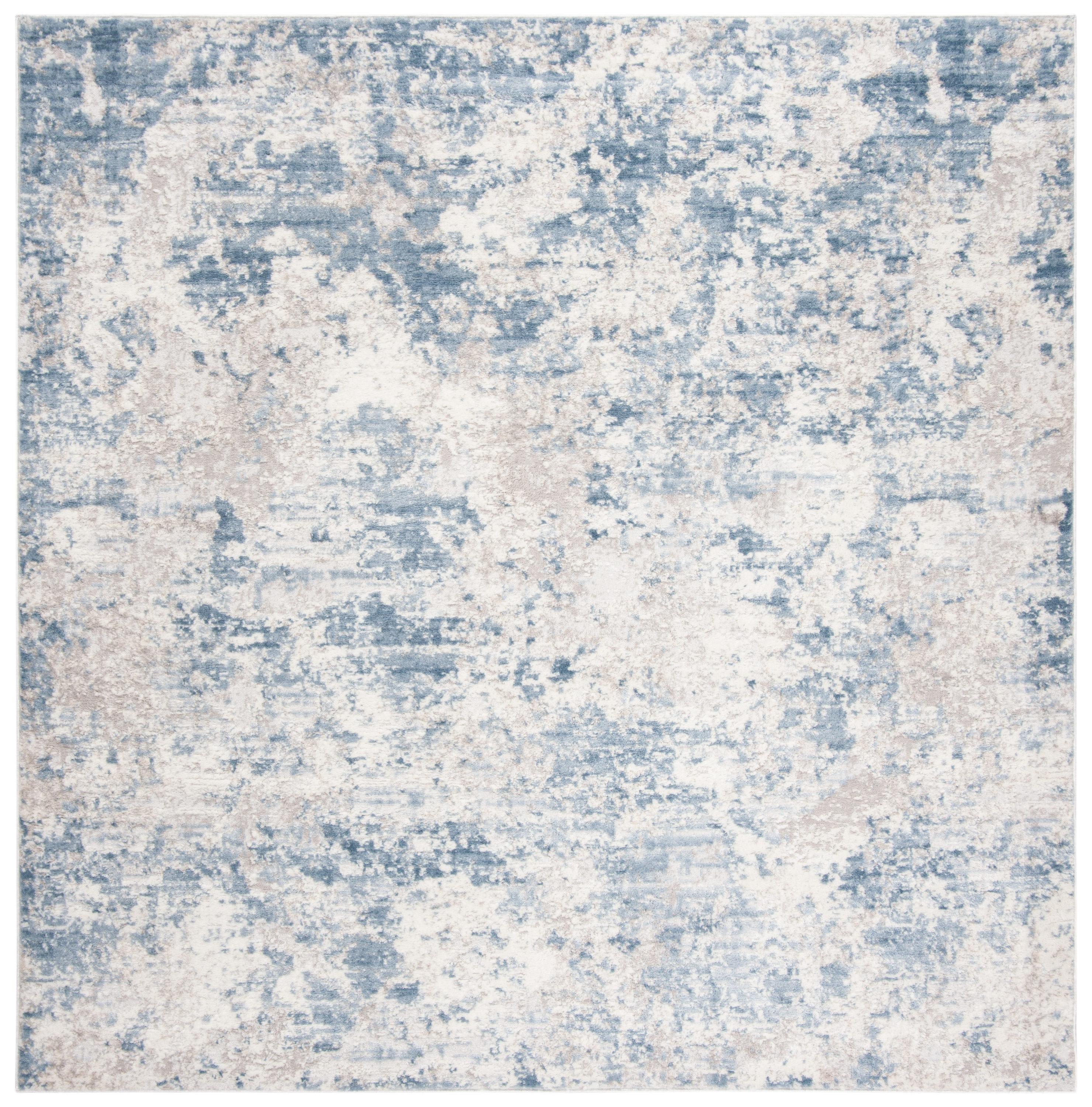 SAFAVIEH Amelia Alastar Abstract Area Rug, Grey/Blue, 11' x 11' Square