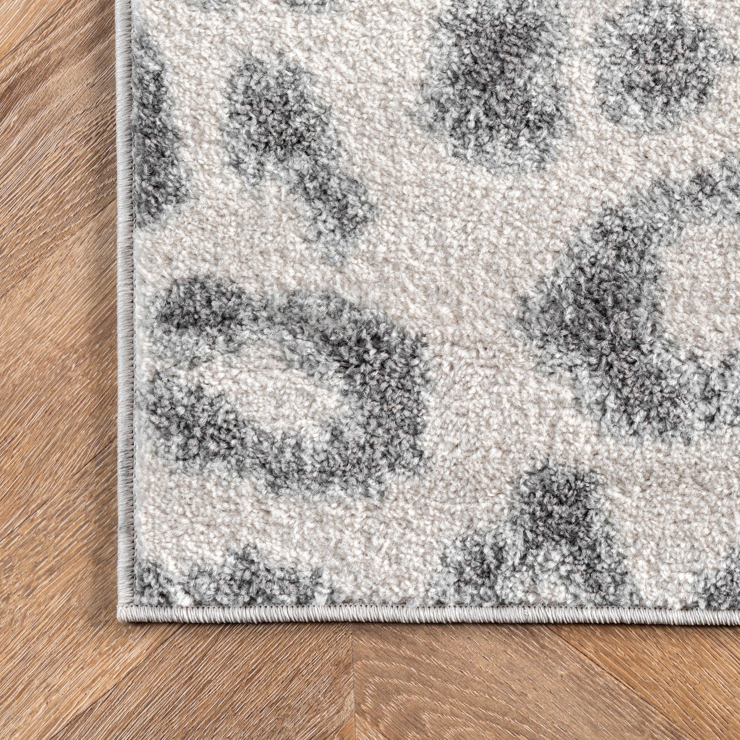 Nuloom Leopard Animal Print 10x14 Indoor Area Rug for Living Room Bedroom Dining Room Kitchen, Grey/Off White