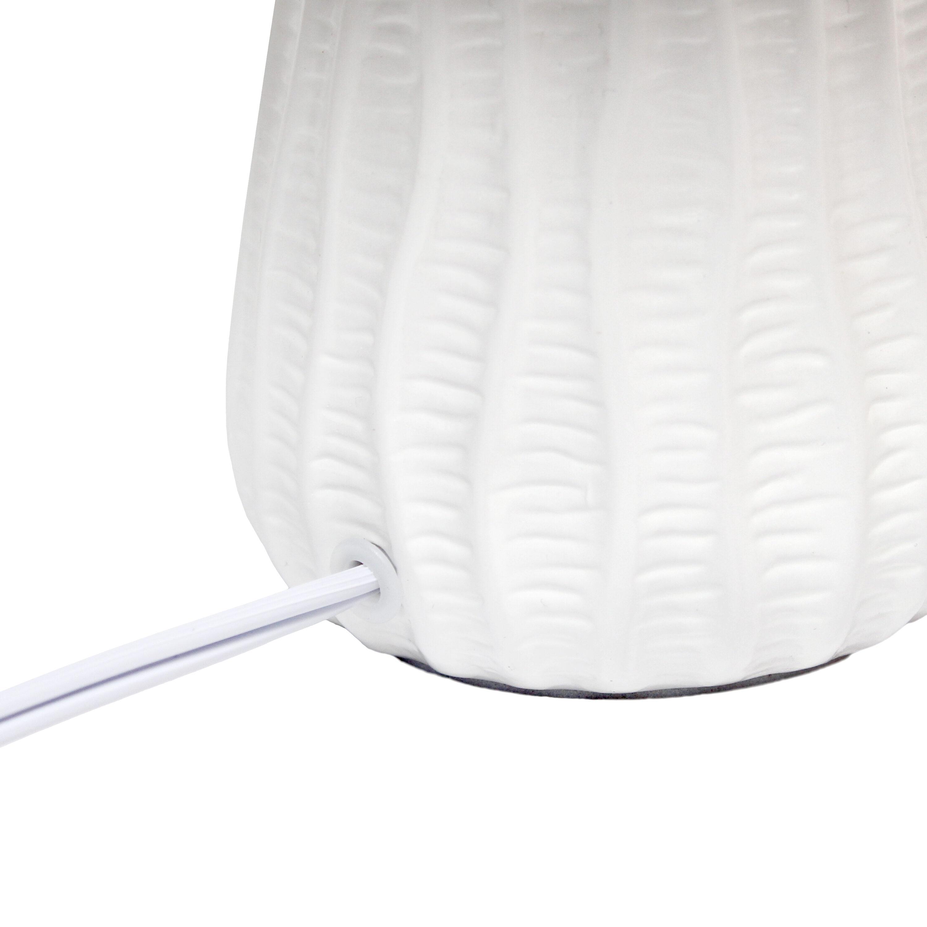 11.02" Mini Modern Ceramic Pastel Accent Bedside Table Desk Lamp: ETL Listed, No Assembly - Simple Designs