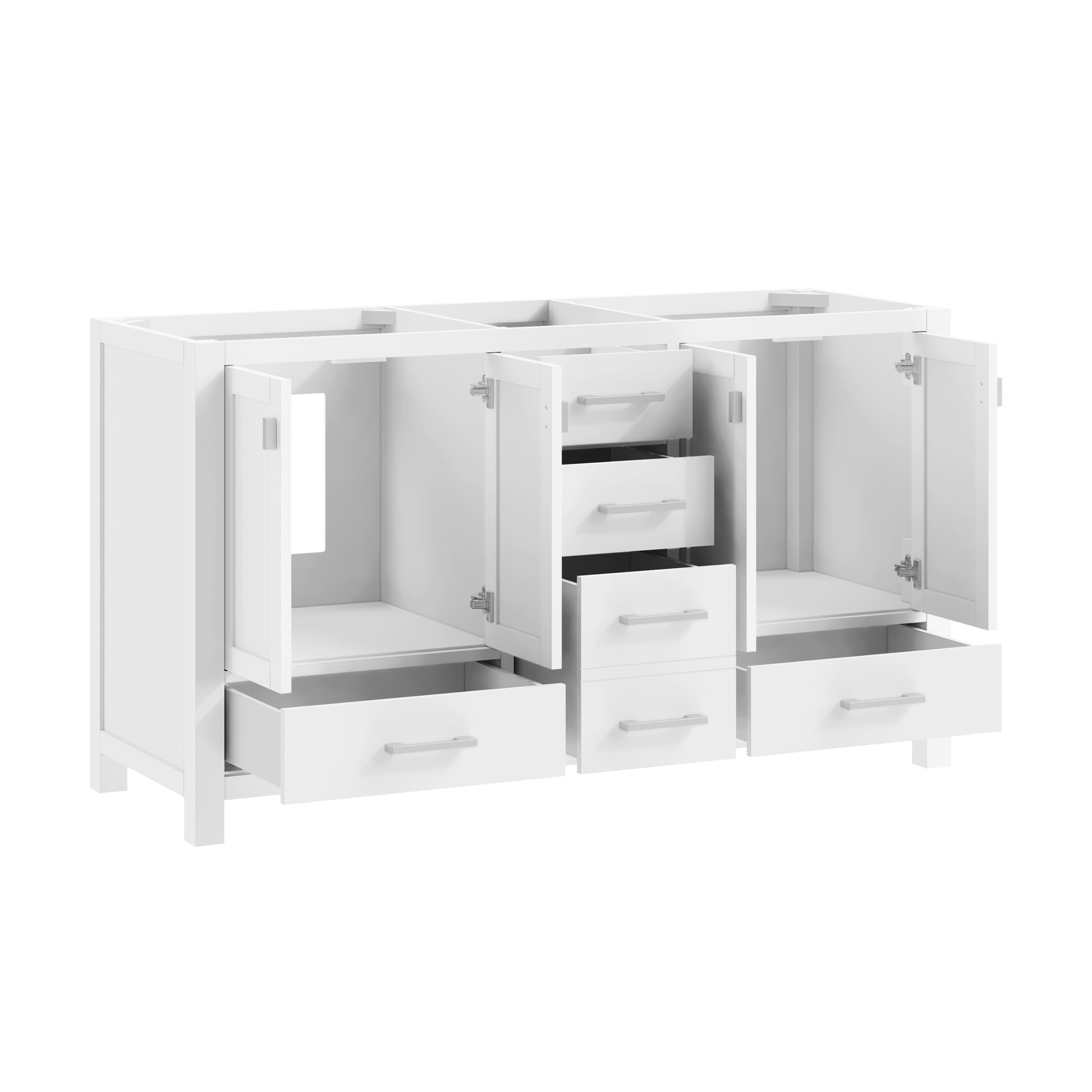 Avanity Modero-V60 Modero 60" Double Free Standing Wood Vanity Cabinet Only - White
