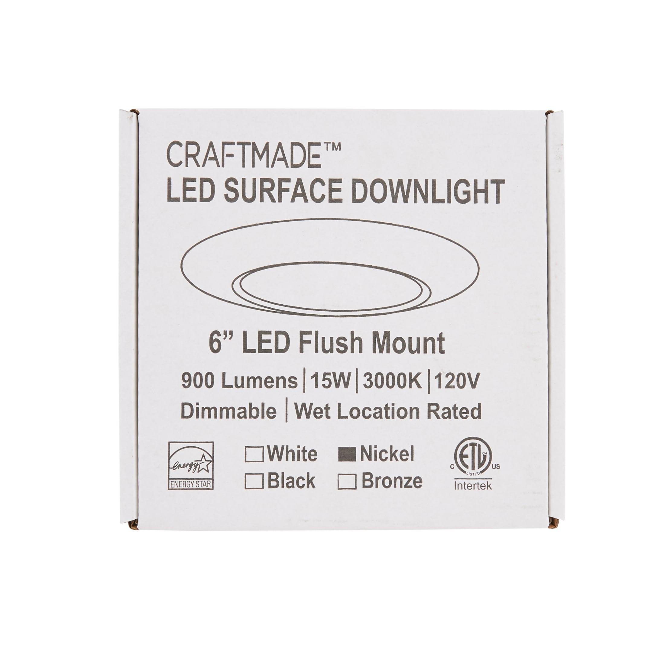 Craftmade X9007-Led Led Flushmount 7" Wide Led Flush Mount Ceiling Fixture - Nickel