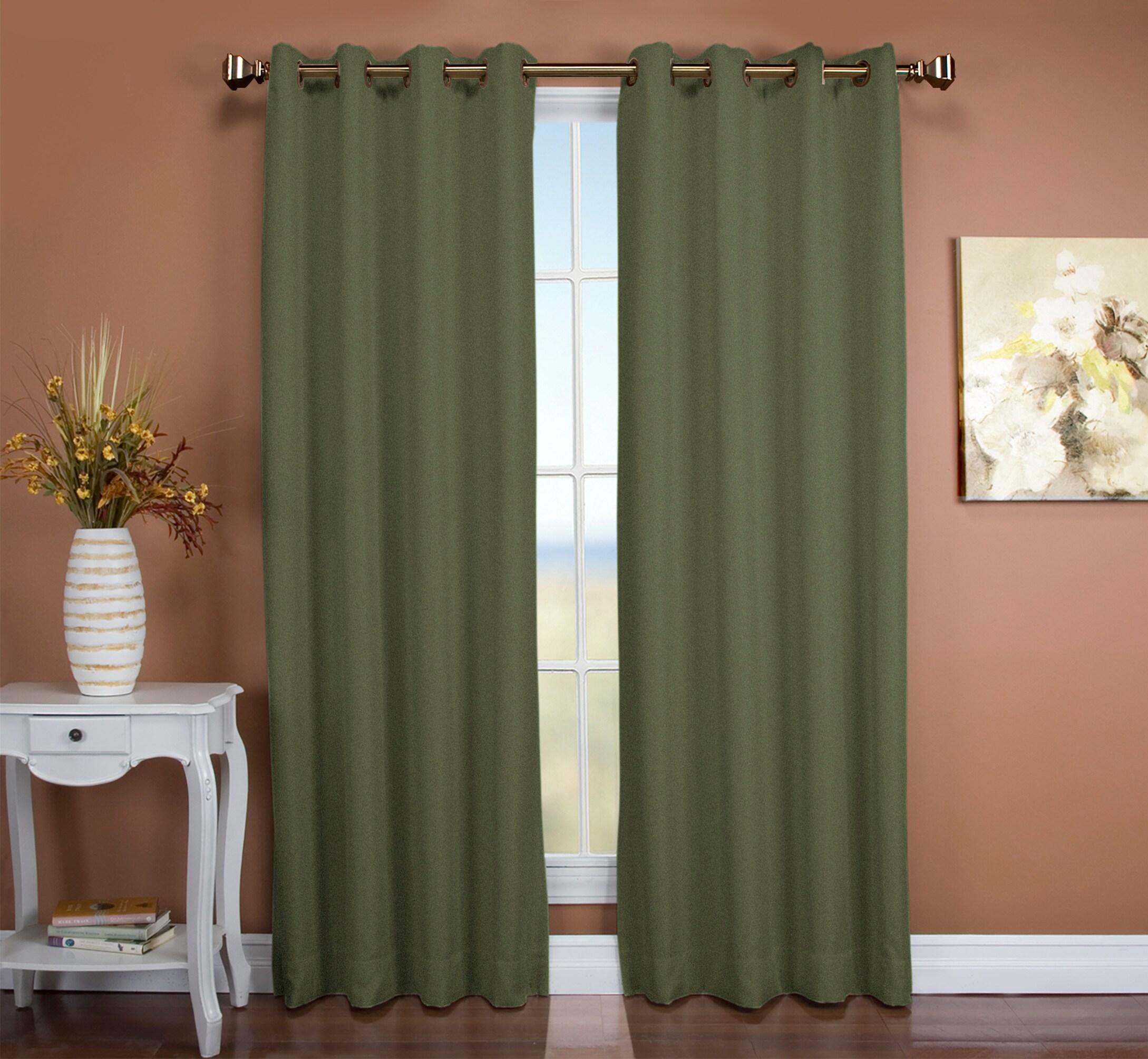 Tacoma Double Black Out Grommet Panel 50x96 Woodland Green