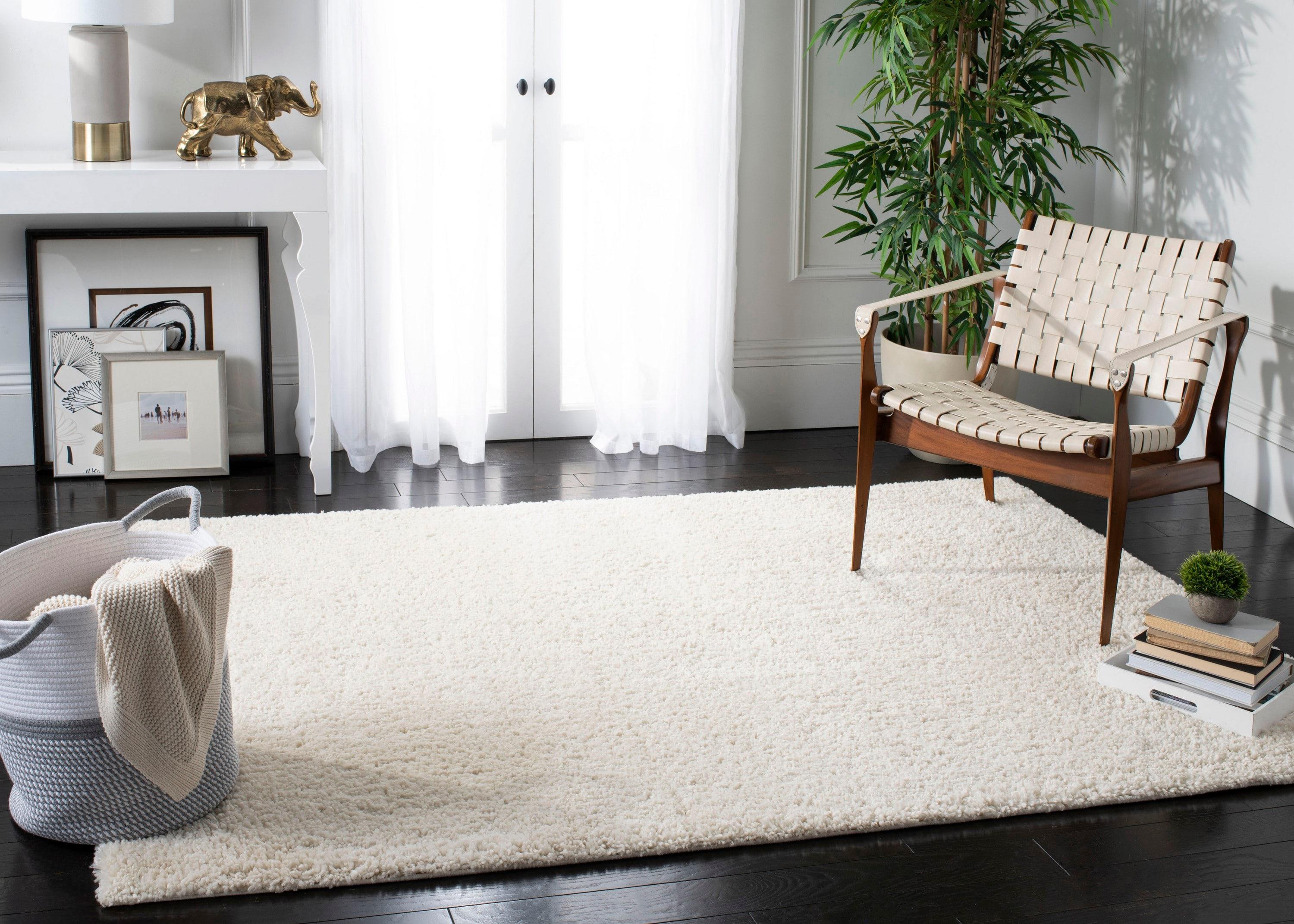 August Shag 900 AUG900 Power Loomed Indoor Area Rug - Ivory - 6'x9' - Safavieh