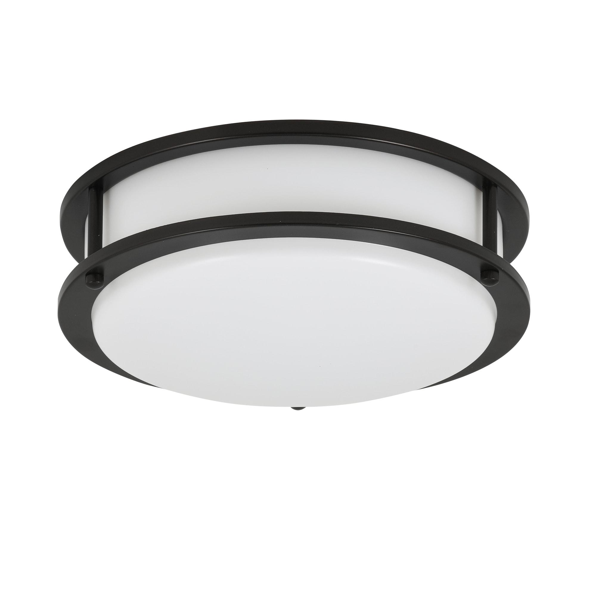 Contemporary 10'' Oil Rubbed Bronze LED Flush Mount Ceiling Light