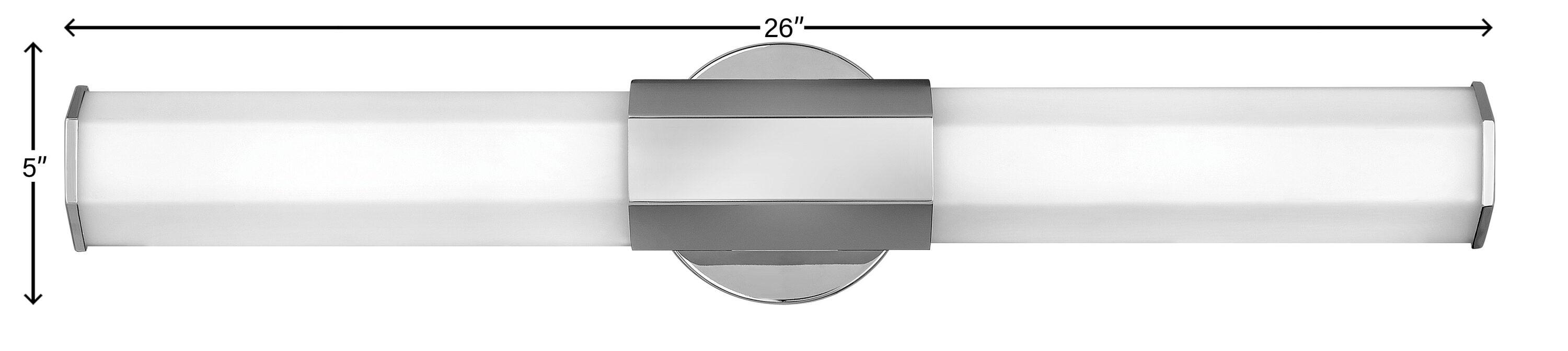32W Led Medium Bath Vanity In Modern Style 26 Inches Wide By 5 Inches High-Polished Nickel Finish Hinkley Lighting 51152Pn