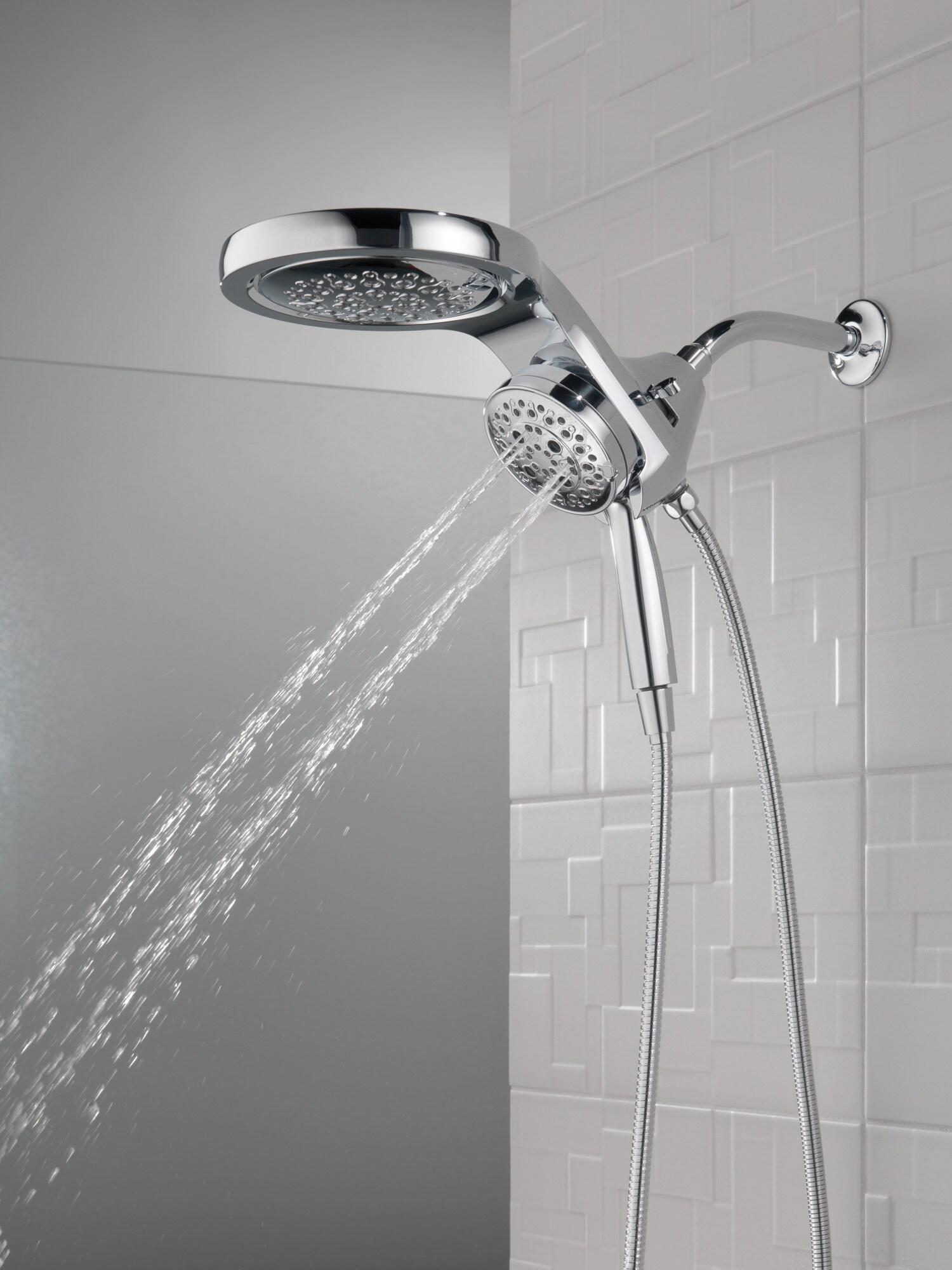 HydraChoice Hydrorain 5 Spray Dual Shower Head and Handheld Shower with H2Okinetic 1.75 GPM