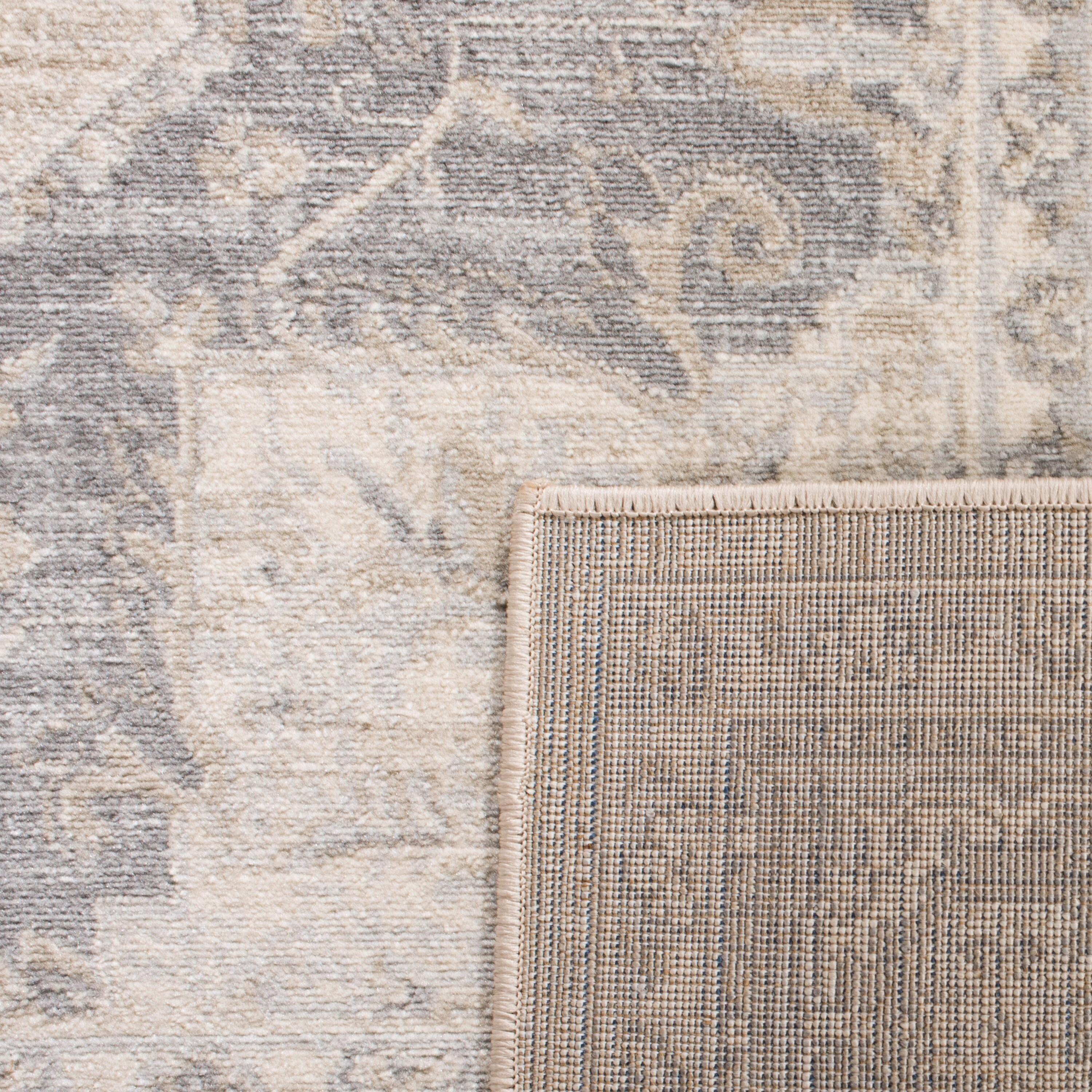 SAFAVIEH Brentwood Salah Oriental Area Rug, Cream/Grey, 9' x 9' Round