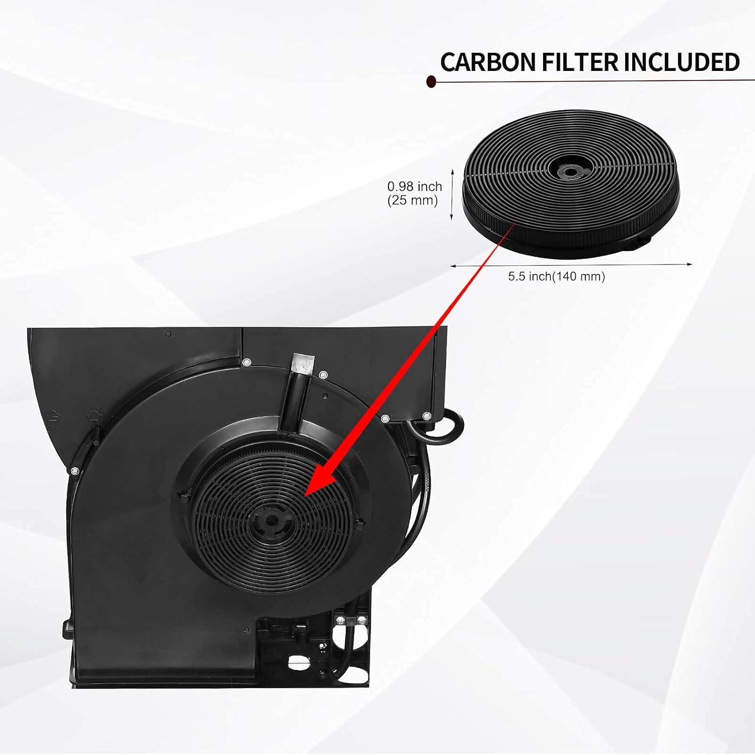 SNDOAS 30" Stainless Steel 250 CFM Convertible Under Cabinet Range Hood