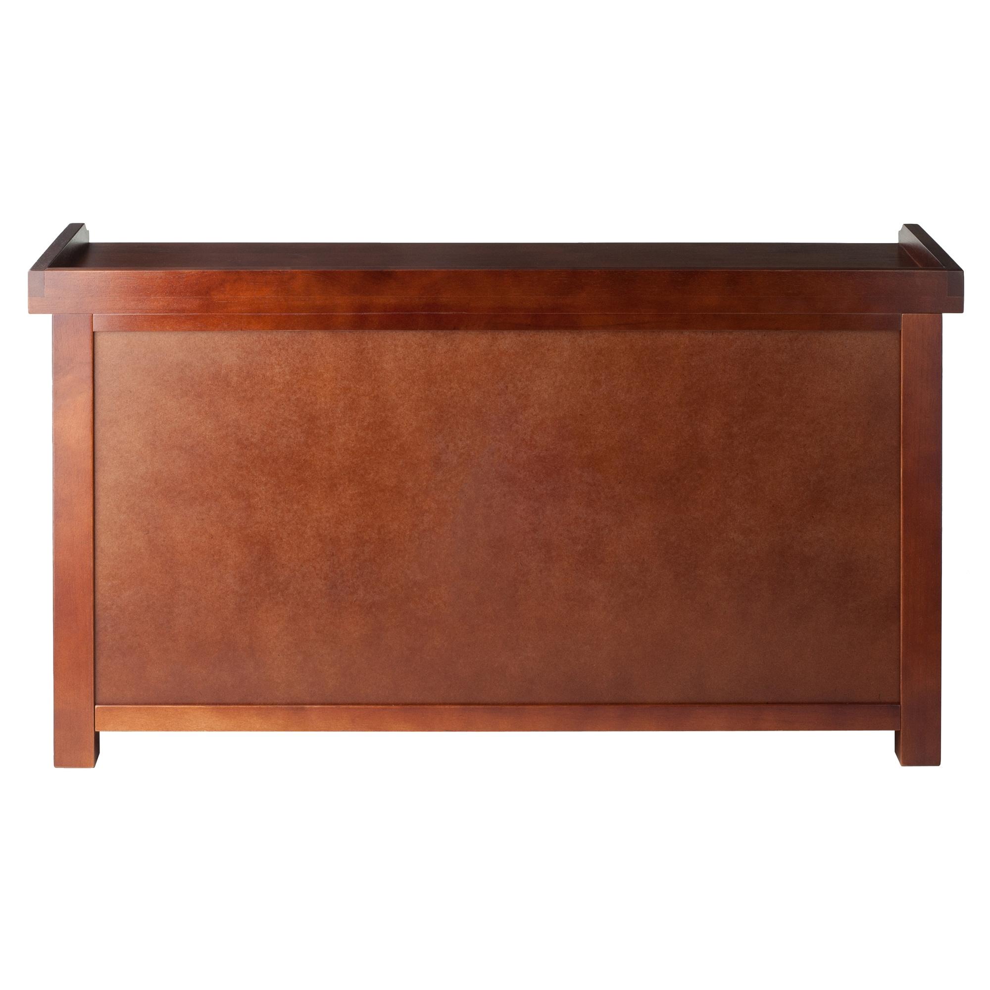 Benches Winsome Walnut: Upholstered Dining Bench, Entryway Shoe Storage with Adjustable Shelf