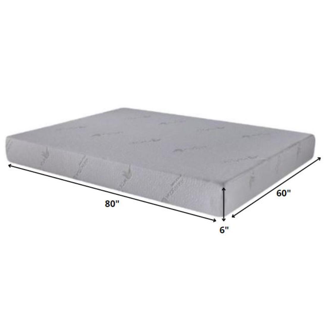 HomeRoots 6'' Medium Memory Foam Mattress