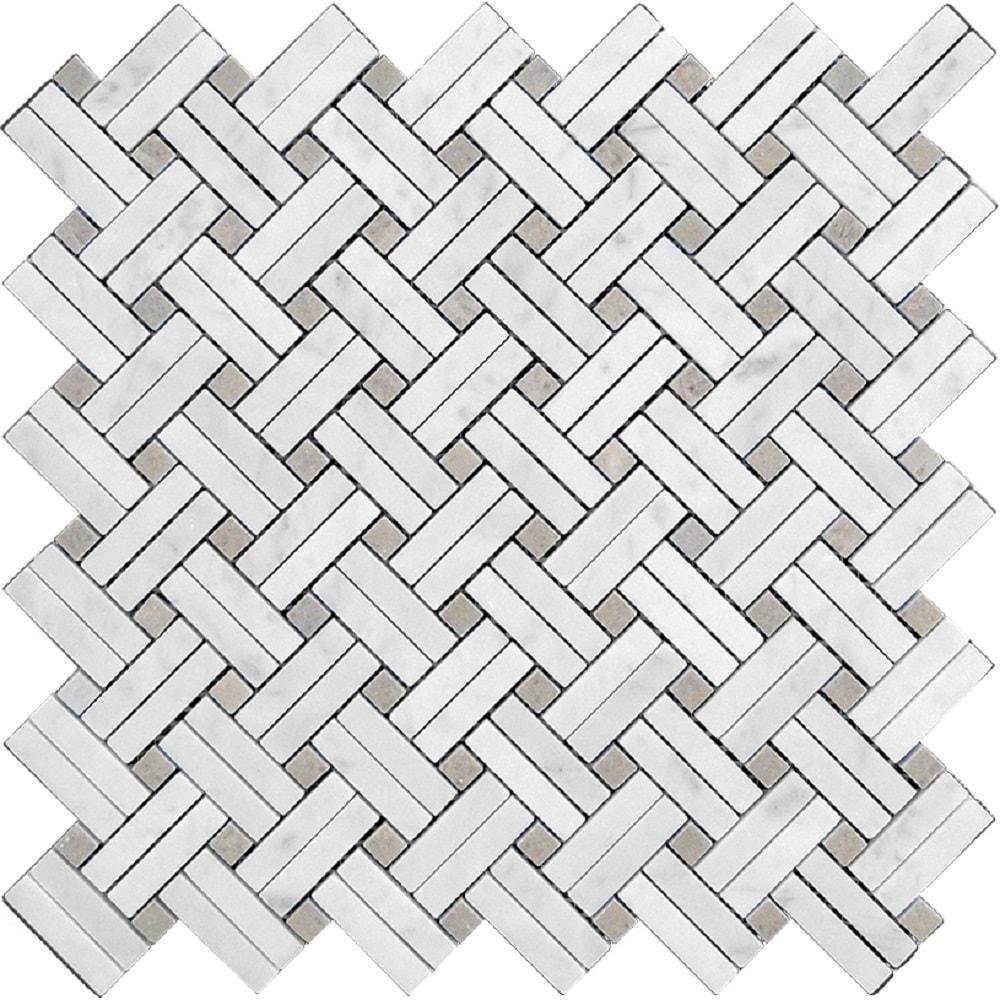 11.5" x 11.2" Natural Stone Mosaic Wall & Floor Tile