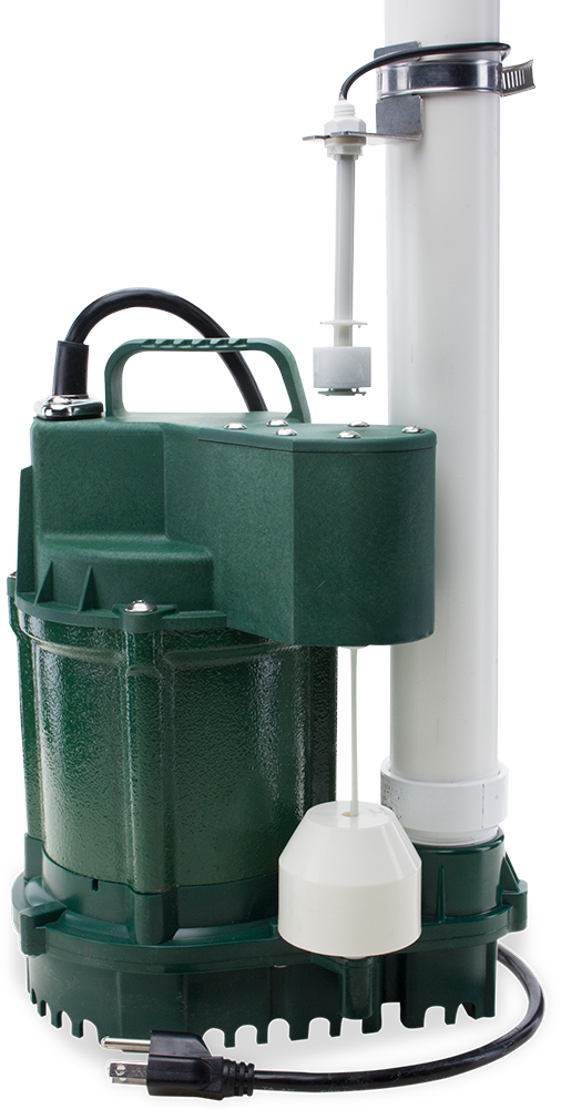 Zoeller 4012572 0.75 HP 80 gph Cast Iron Vertical Float Switch AC Submersible Sump Pump