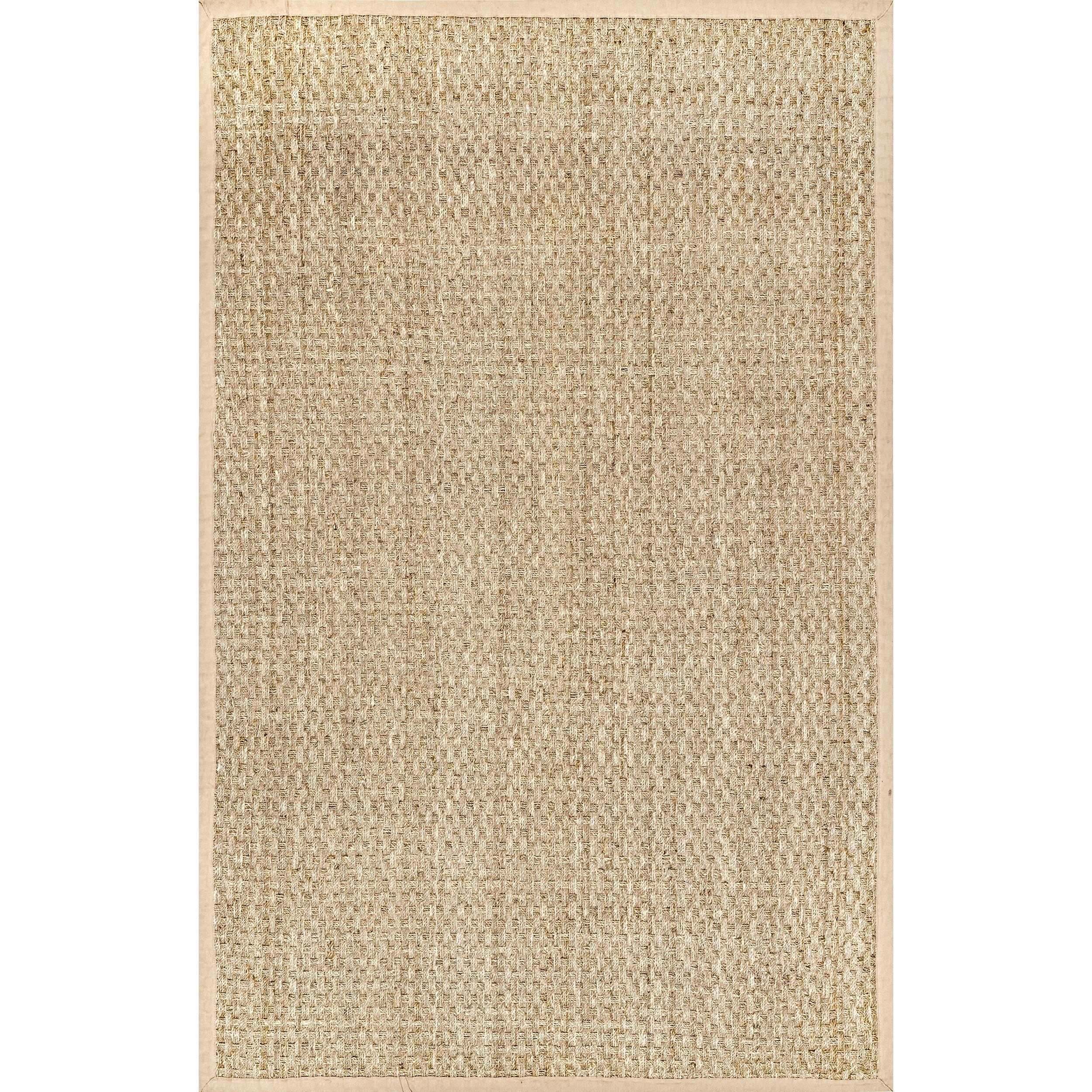 Nuloom Hesse Checker Weave Seagrass Kitchen Runner Indoor Area Rug - Hallway, Entryway, 2' 6" x 6', Natural