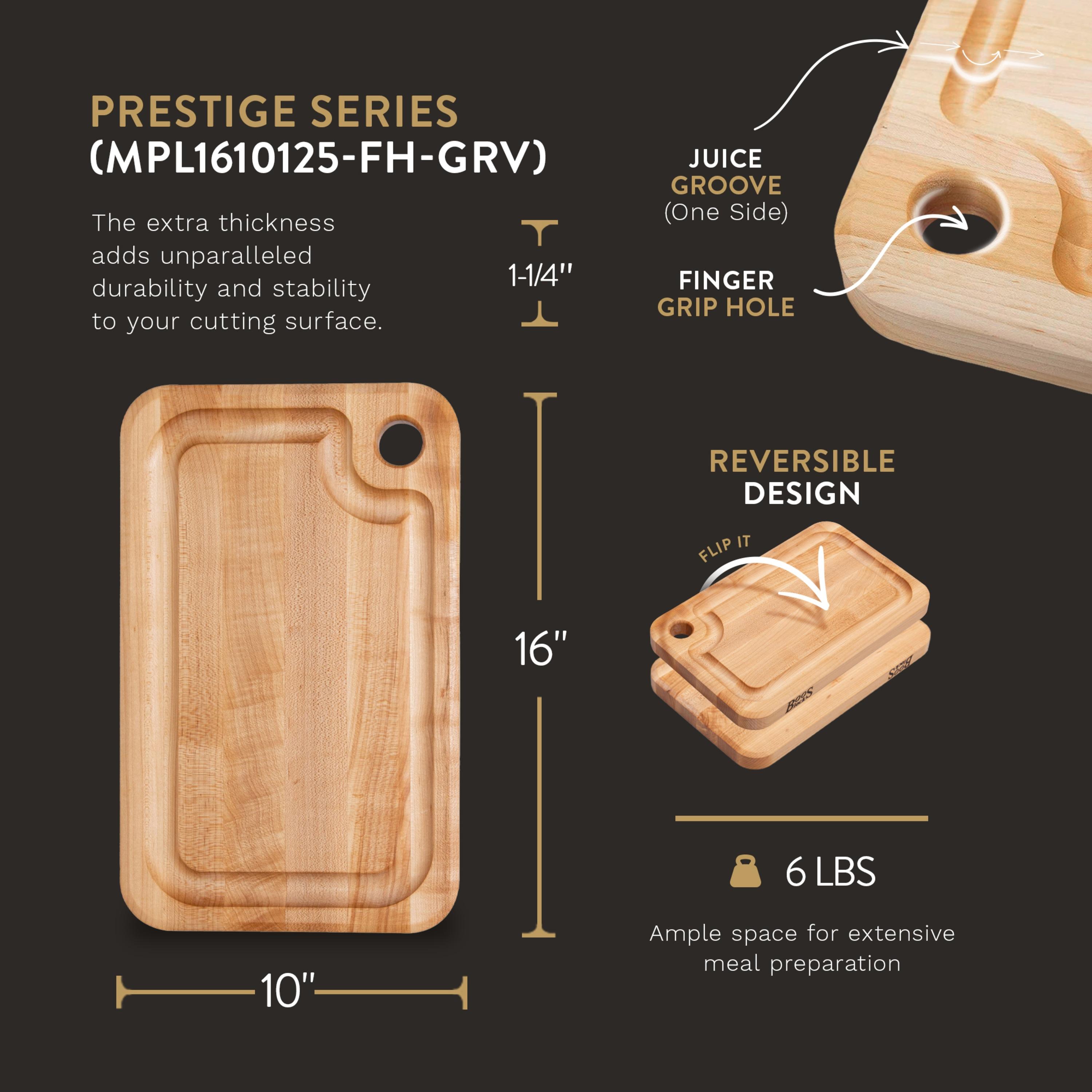 John Boos Prestige Series Maple Cutting Board with Juice Groove