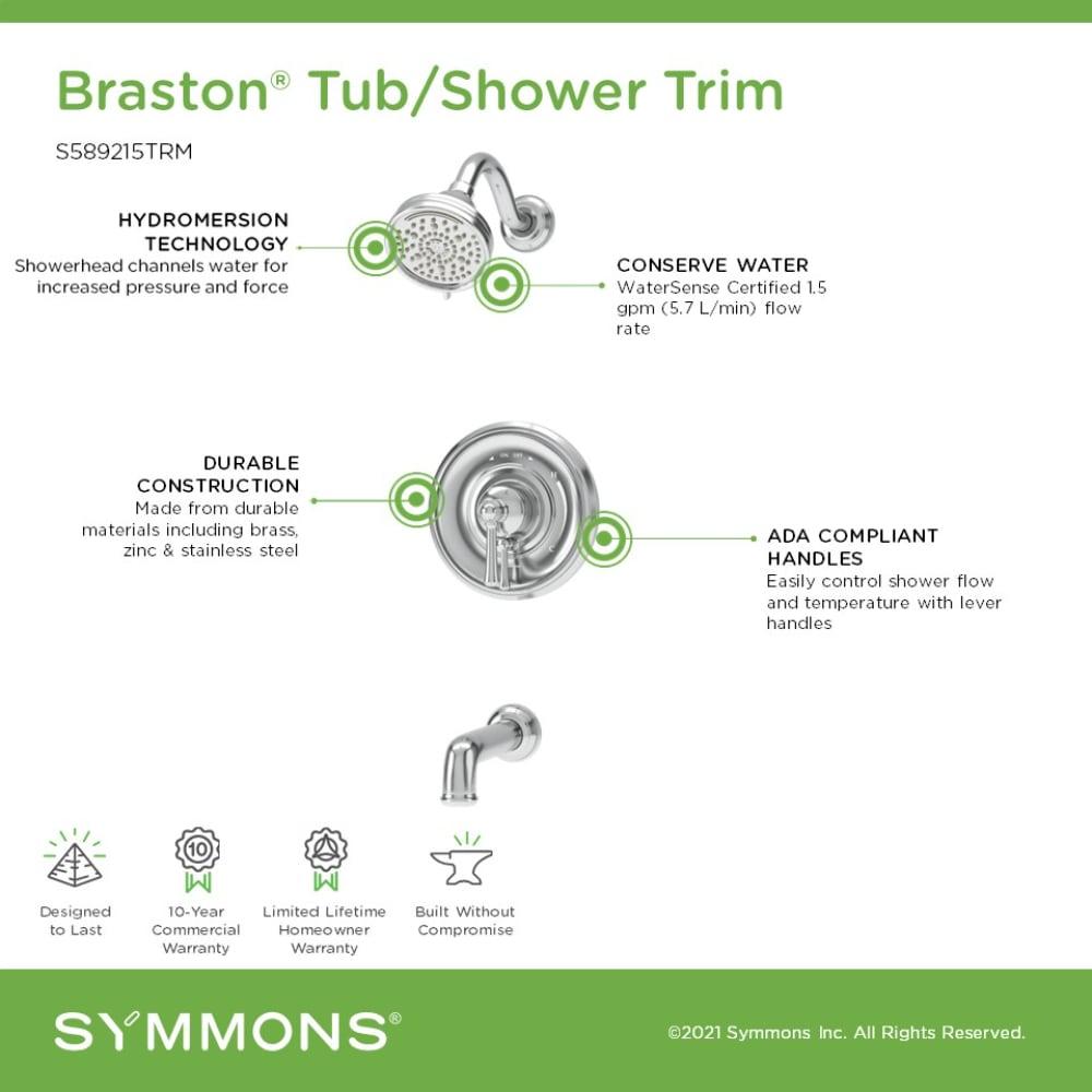 Braston HydroMersion Tub and Shower Faucet with Volume Control