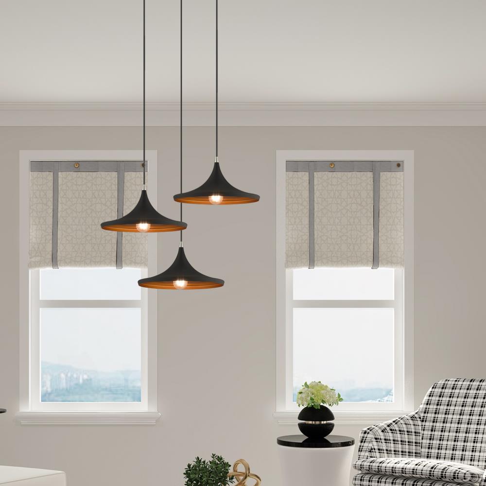 Livex Lighting Metal Shade 1 - Light Chandelier in  Black