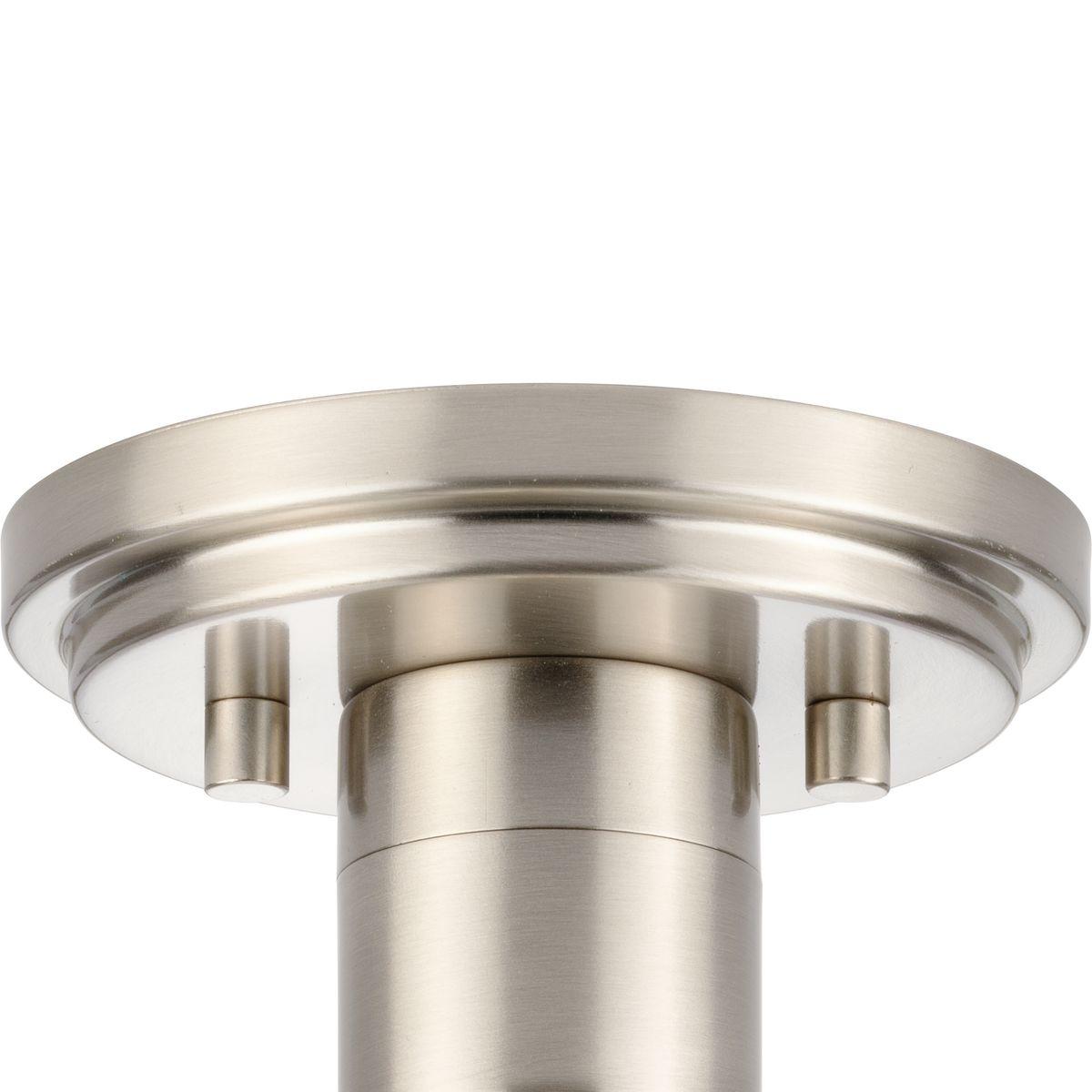 Progress Lighting, Adley Collection, 1-Light Flush Mount, Brushed Nickel, Clear Glass Shade